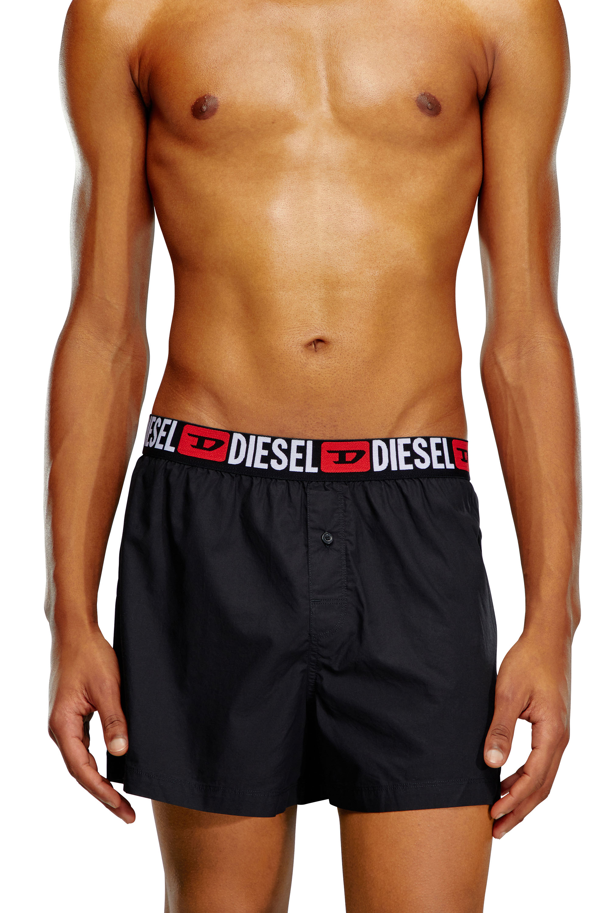 Diesel - UMBX-STARKTWOPACK, Man Two-pack boxers with logo waist in Black - Image 2