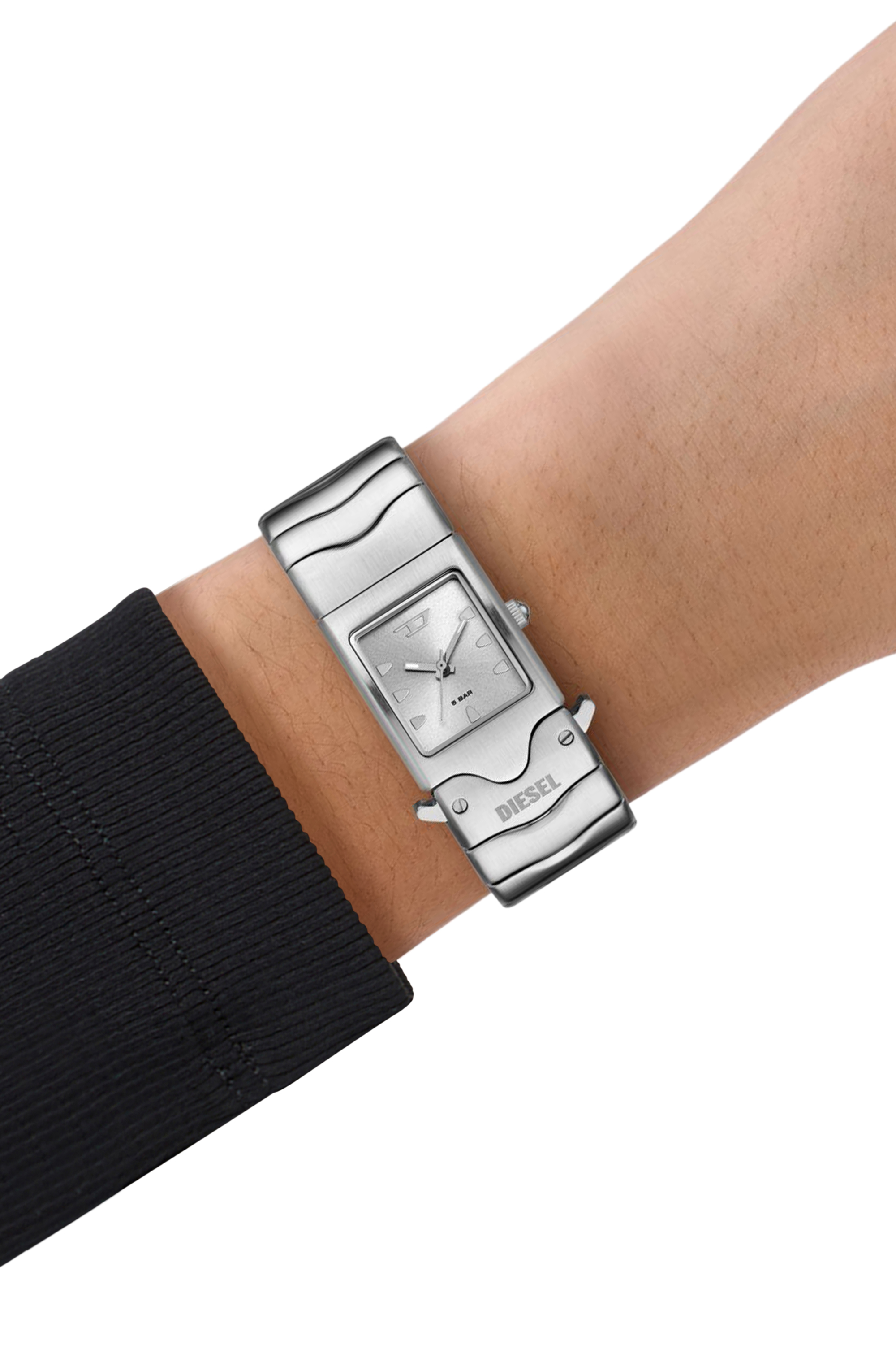 Diesel - DZ2222, Unisex's Diesel Closer Three-Hand Stainless Steel Watch in Silver - 4