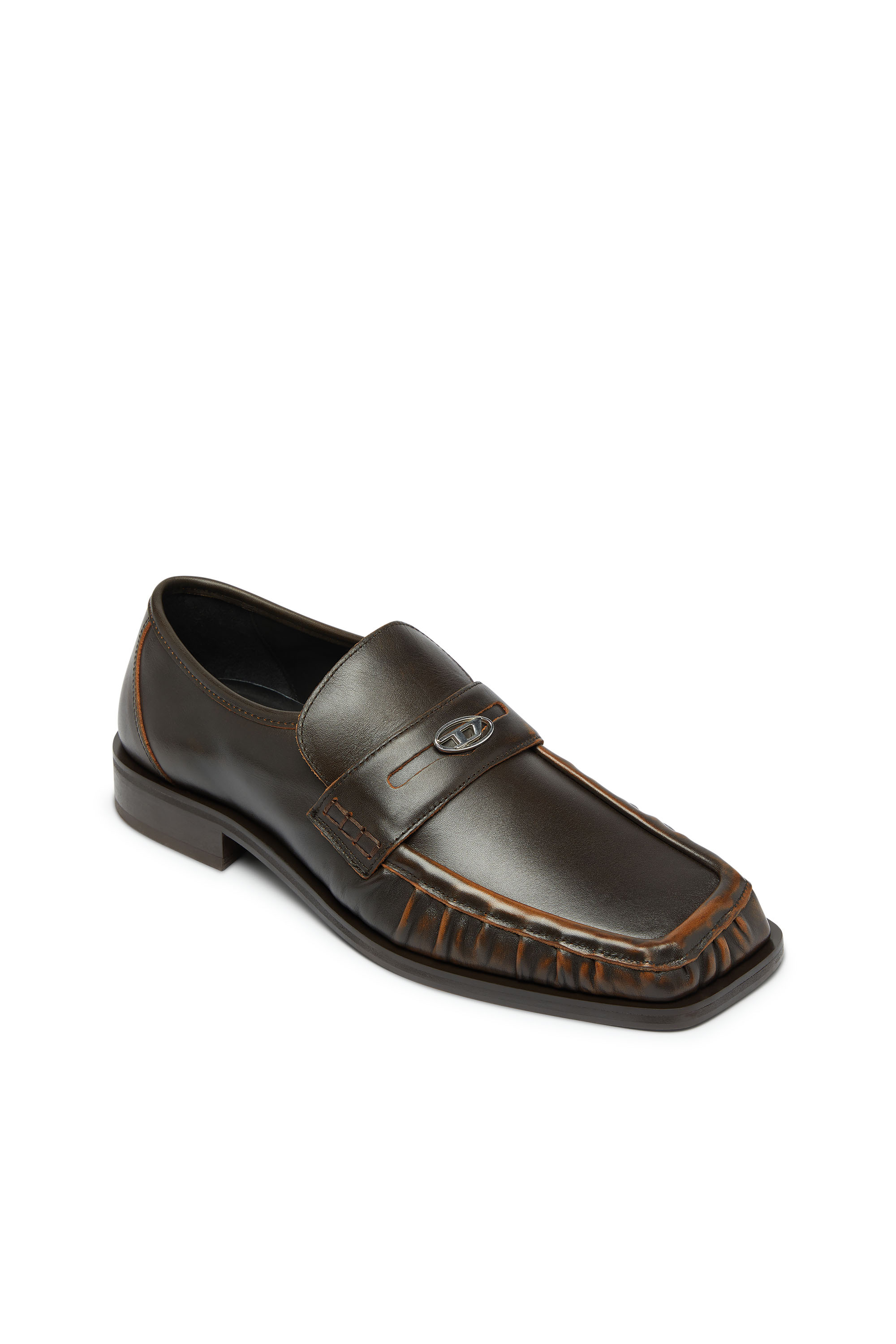 Diesel - D-AMBER LOAFER, Man's D-Amber - Penny loafers in leather in null - 6