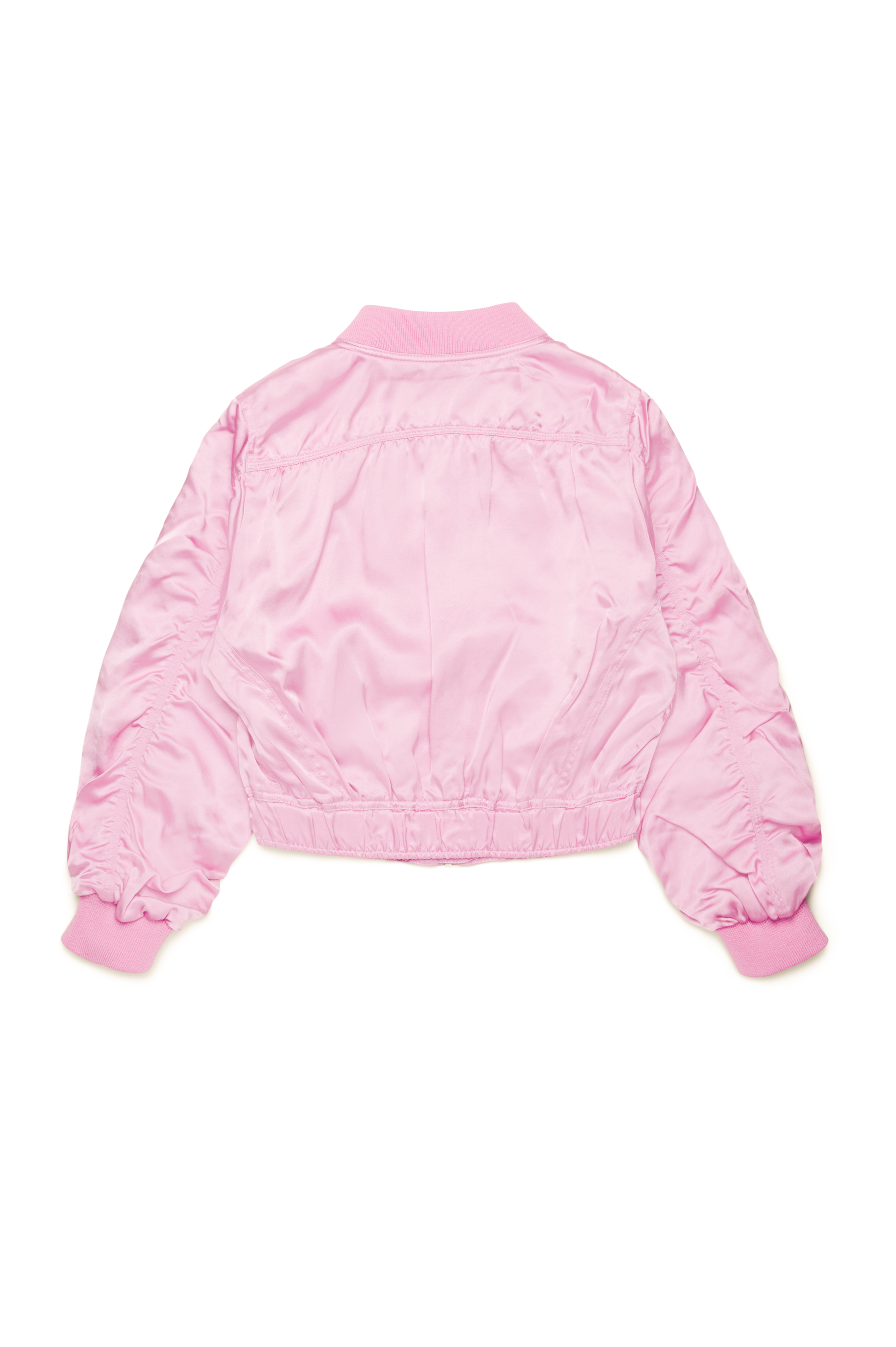 Diesel - JGKHLO, Woman's Satin bomber jacket with cargo pockets in Pink - 2