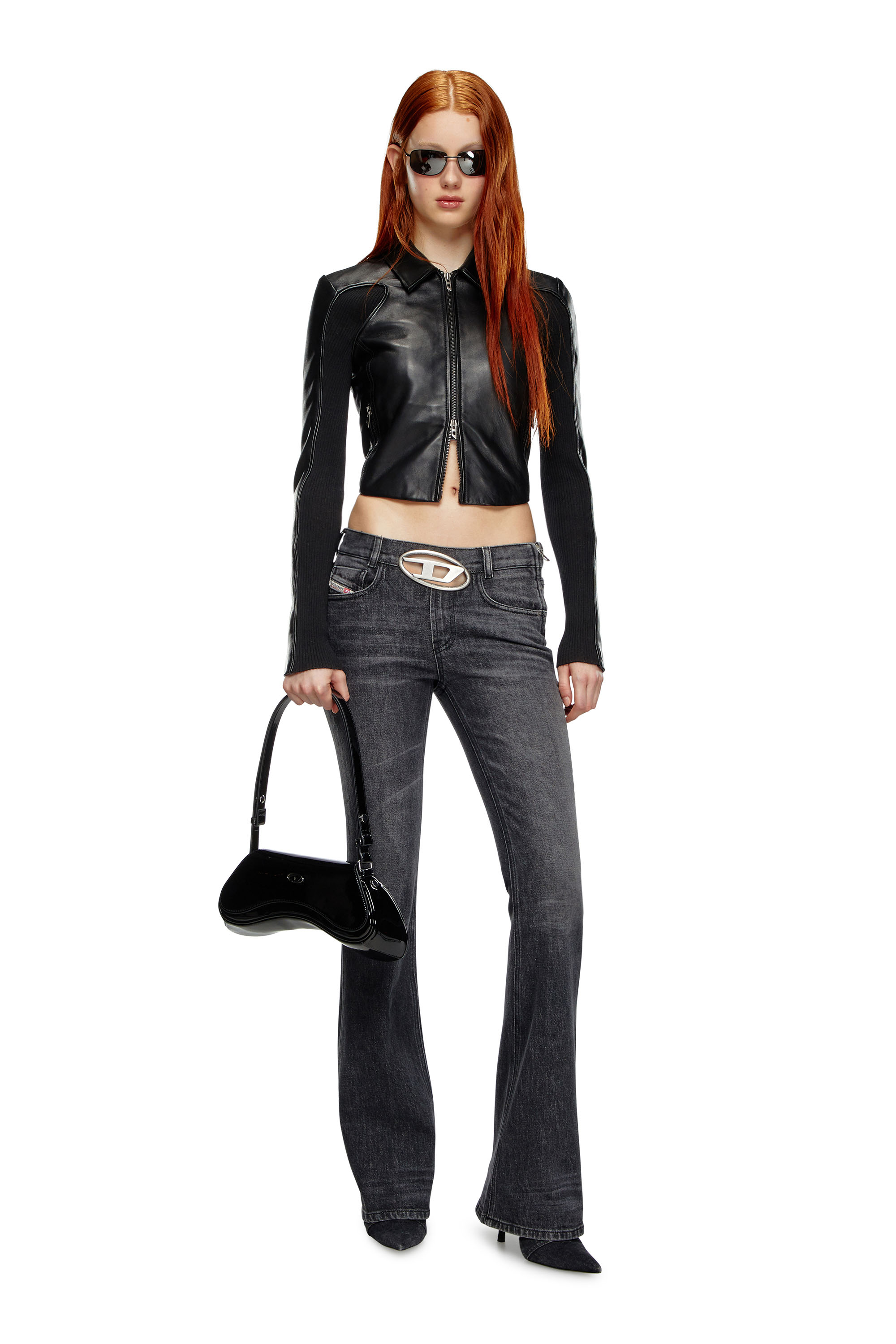 Diesel - 1969 D-Ebbey 0CKAH Bootcut and Flare Jeans, Black/Dark grey - Image 4