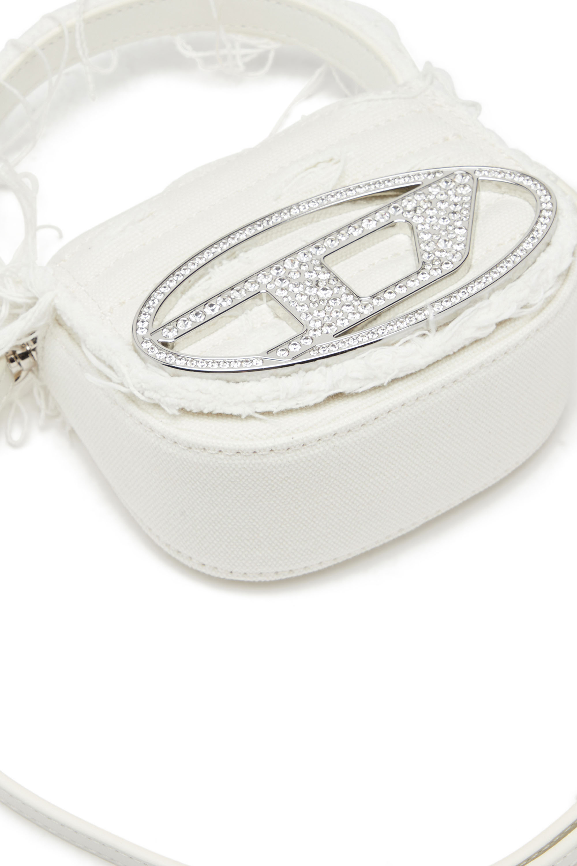 Diesel - 1DR XS, Woman's 1DR XS-Iconic mini bag in canvas and leather in White - 6