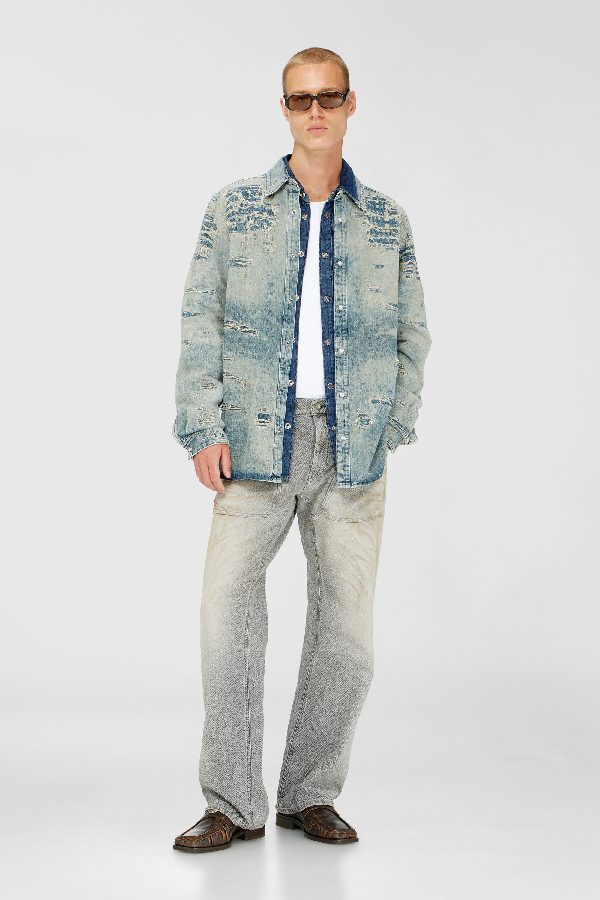 Diesel - Man's Relaxed Jeans D-Zeta 09Q11, Grey - 1