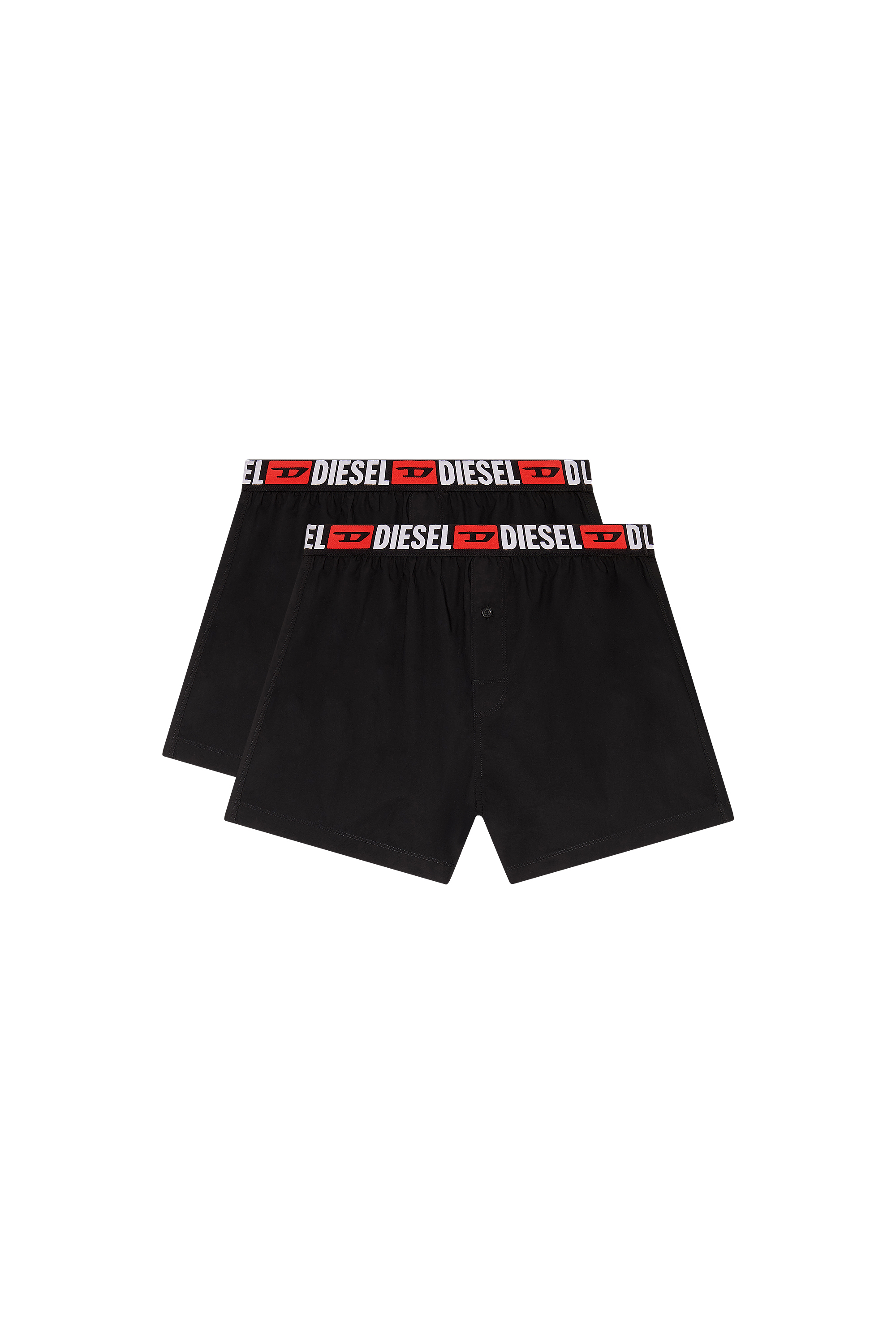 Diesel - UMBX-STARKTWOPACK, Man Two-pack boxers with logo waist in Black - Image 4