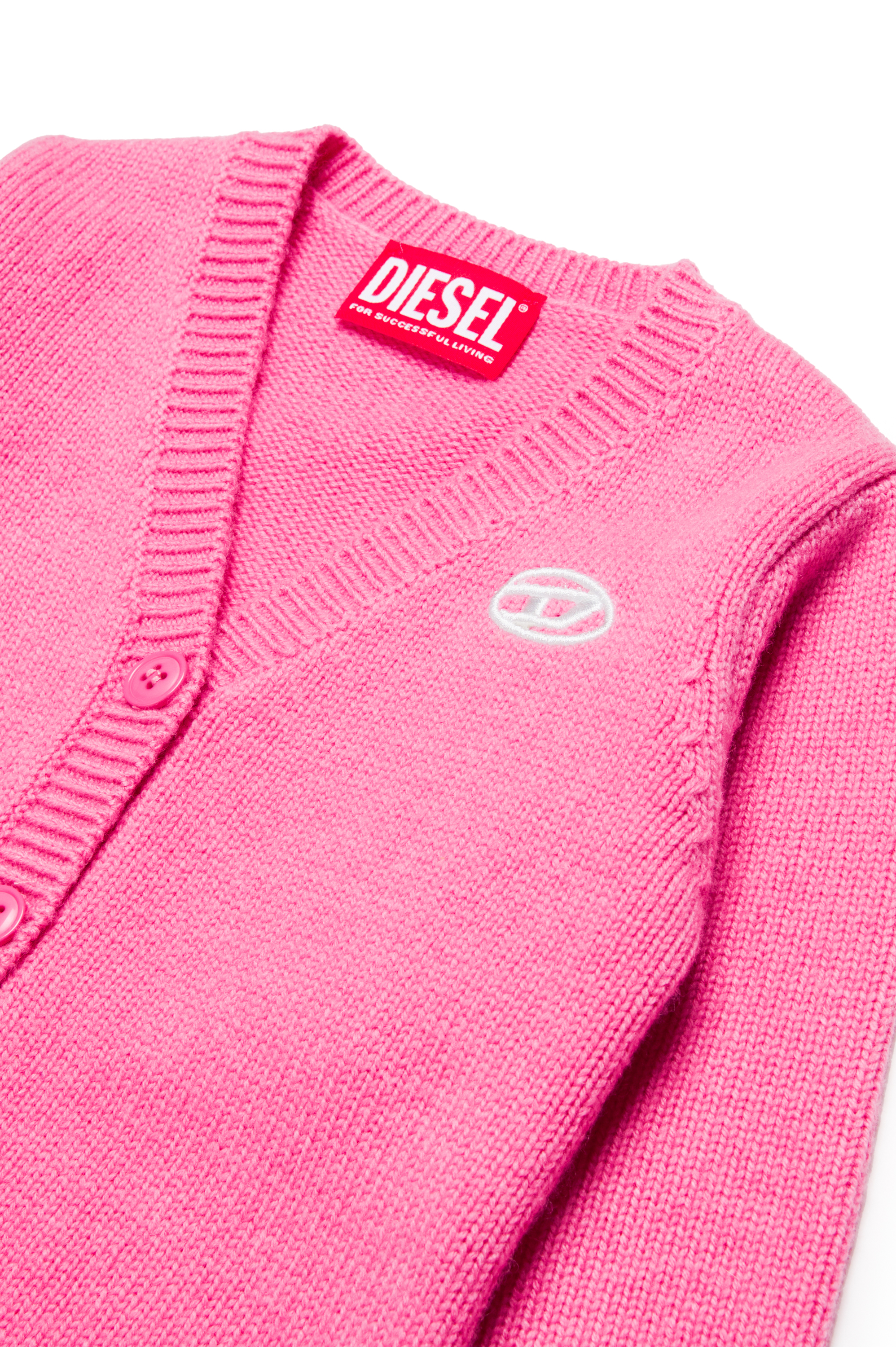 Diesel - KMARCOB, Unisex's Cardigan in cashmere-enriched blend in Pink - 3