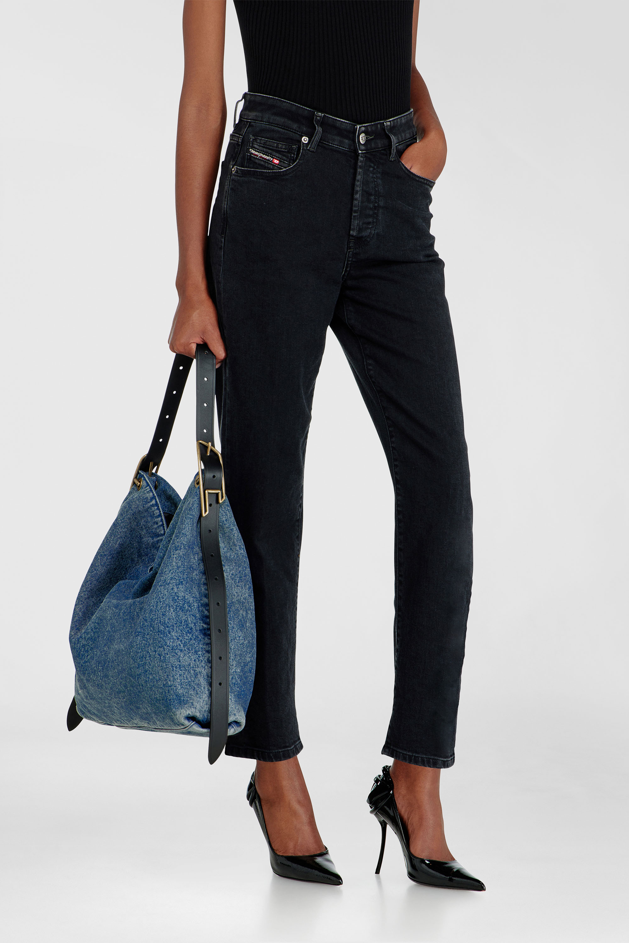 Diesel - Woman's Regular Jeans 1981 D-Went 09N89, Black/Dark grey - 7