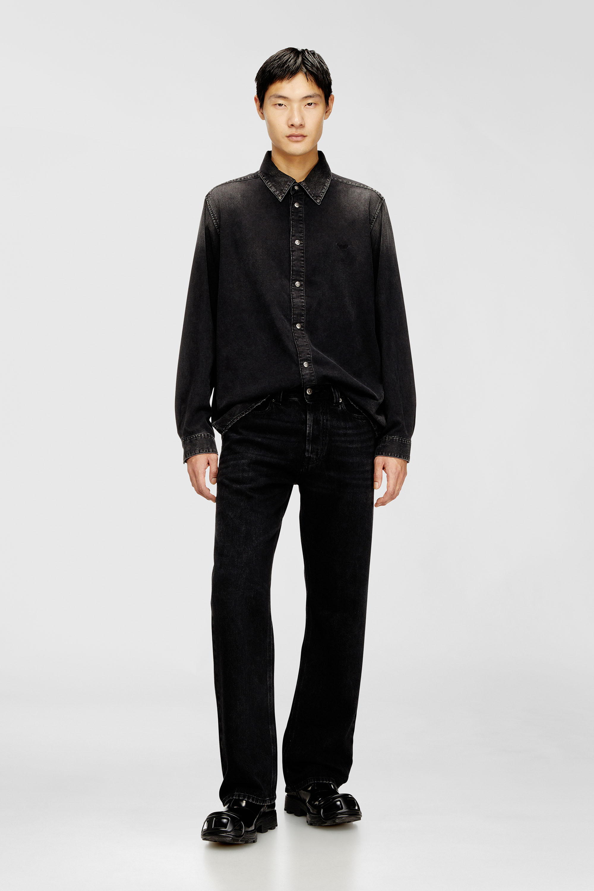 Diesel - Man's Relaxed Jeans 1980 D-Eeper 09P09, Black/Dark grey - 1
