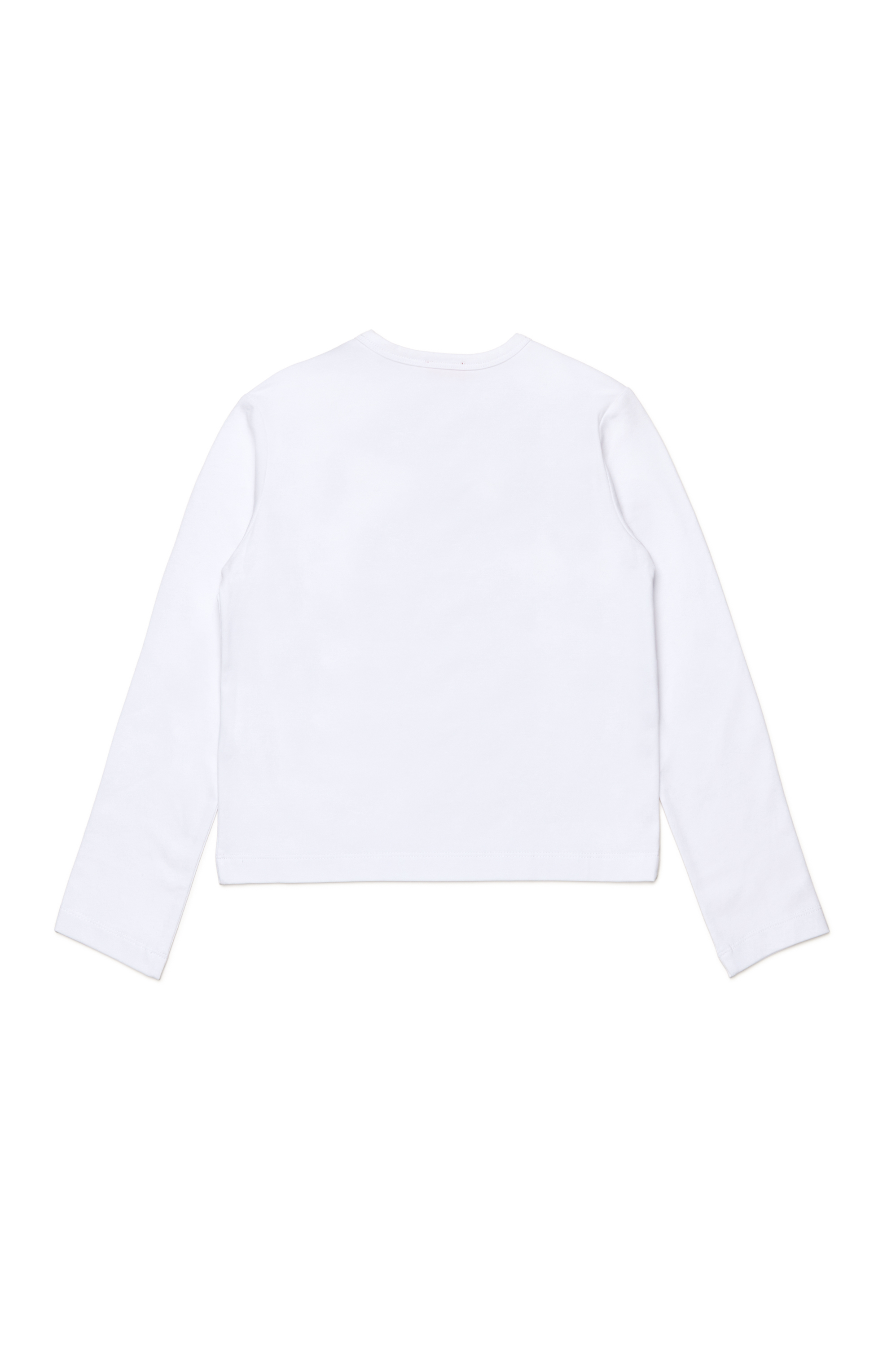 Diesel - TIVAL, Woman's Long-sleeve T-shirt with logo embroidery in White - 2