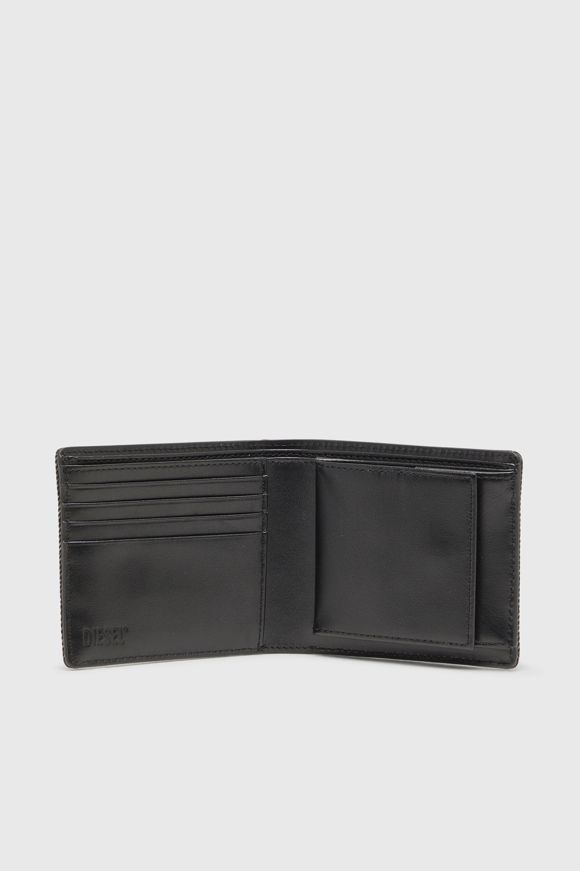 Diesel - 1DR BI FOLD COIN S 3D, Unisex's Wallet in washed denim in Dark grey - 3
