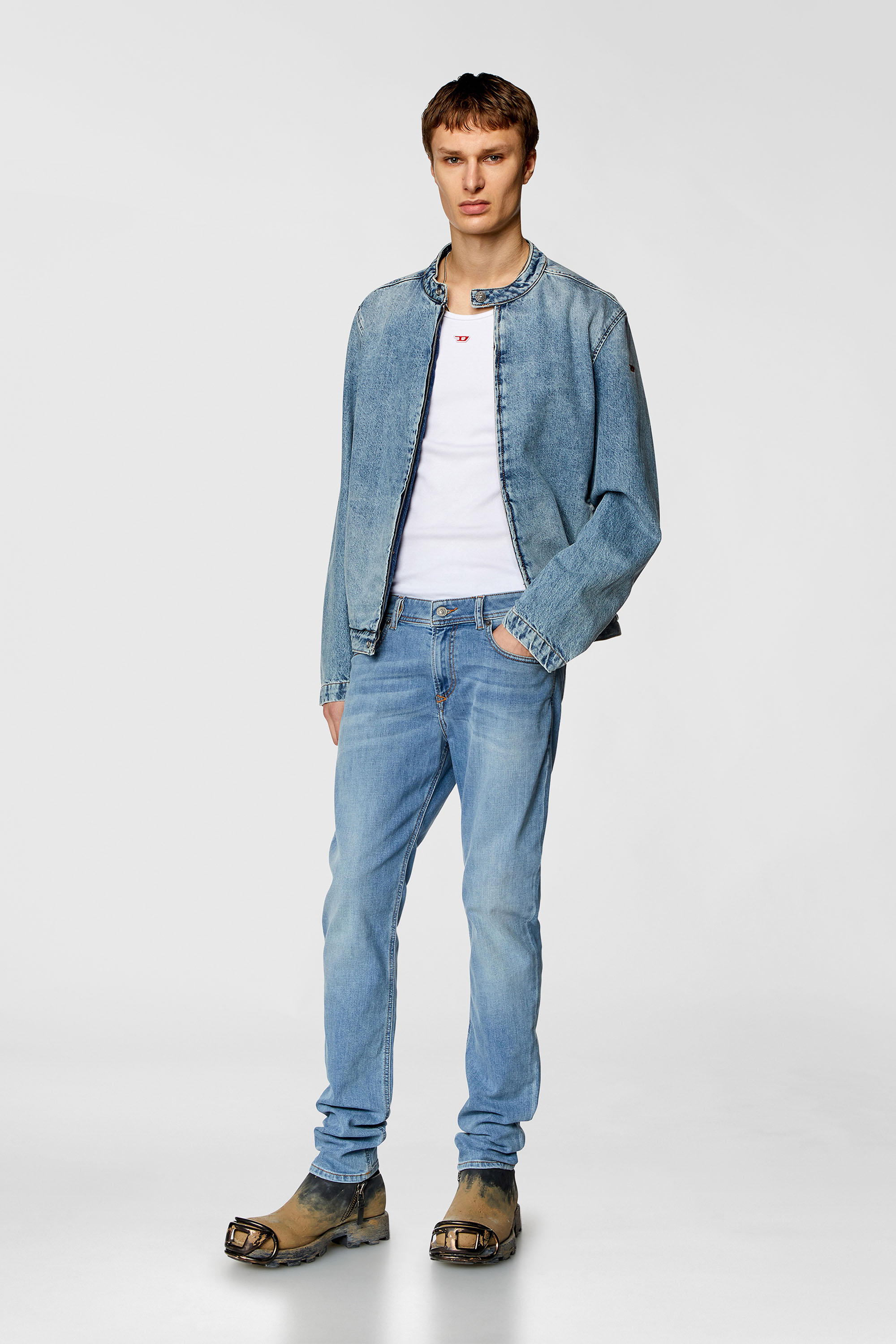 Diesel - Man's Skinny Jeans 1979 Sleenker 09H62, Light Blue - 2