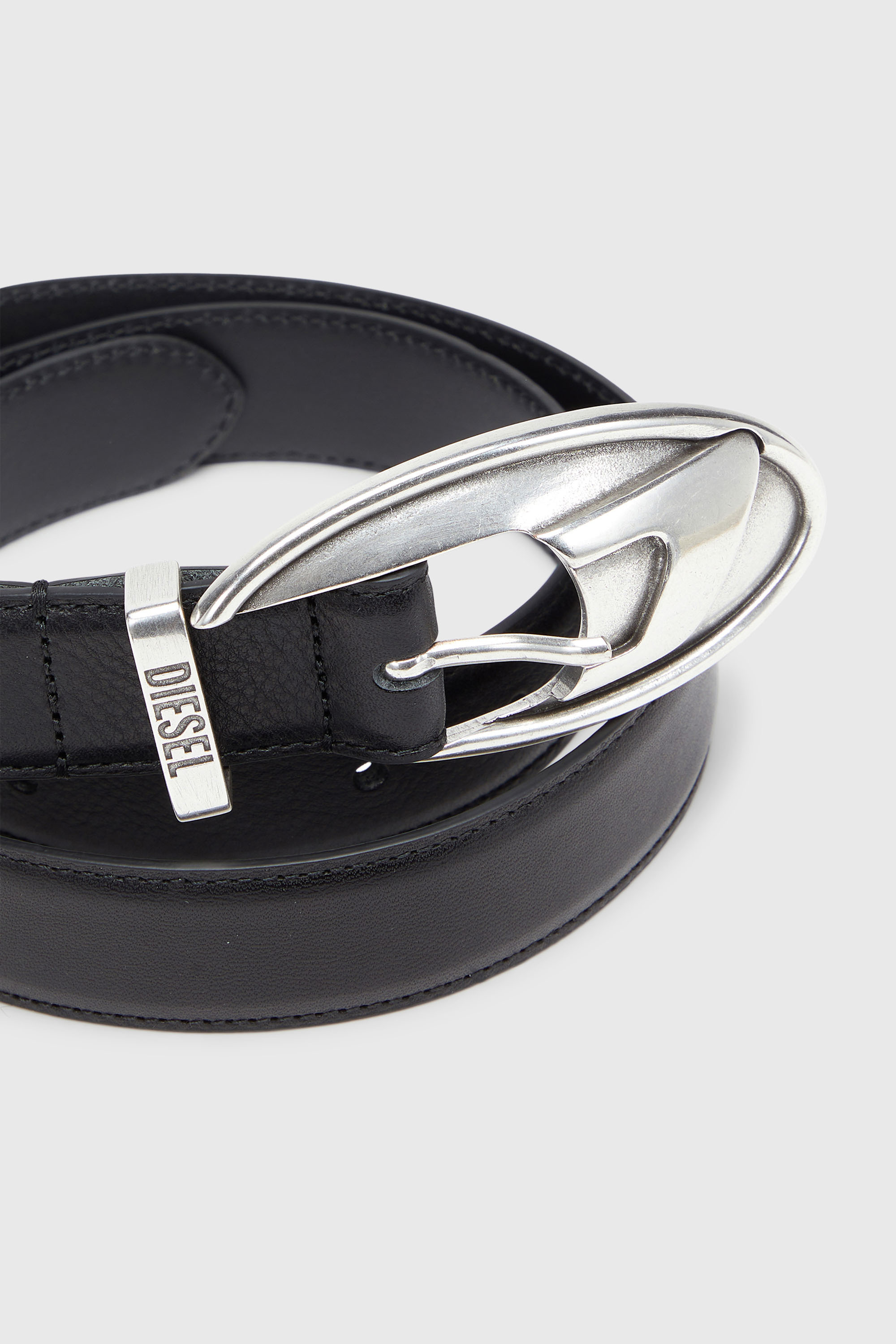 Diesel - B-D ROP 30, Unisex's 3 cm belt in bonded leather in Black - 3