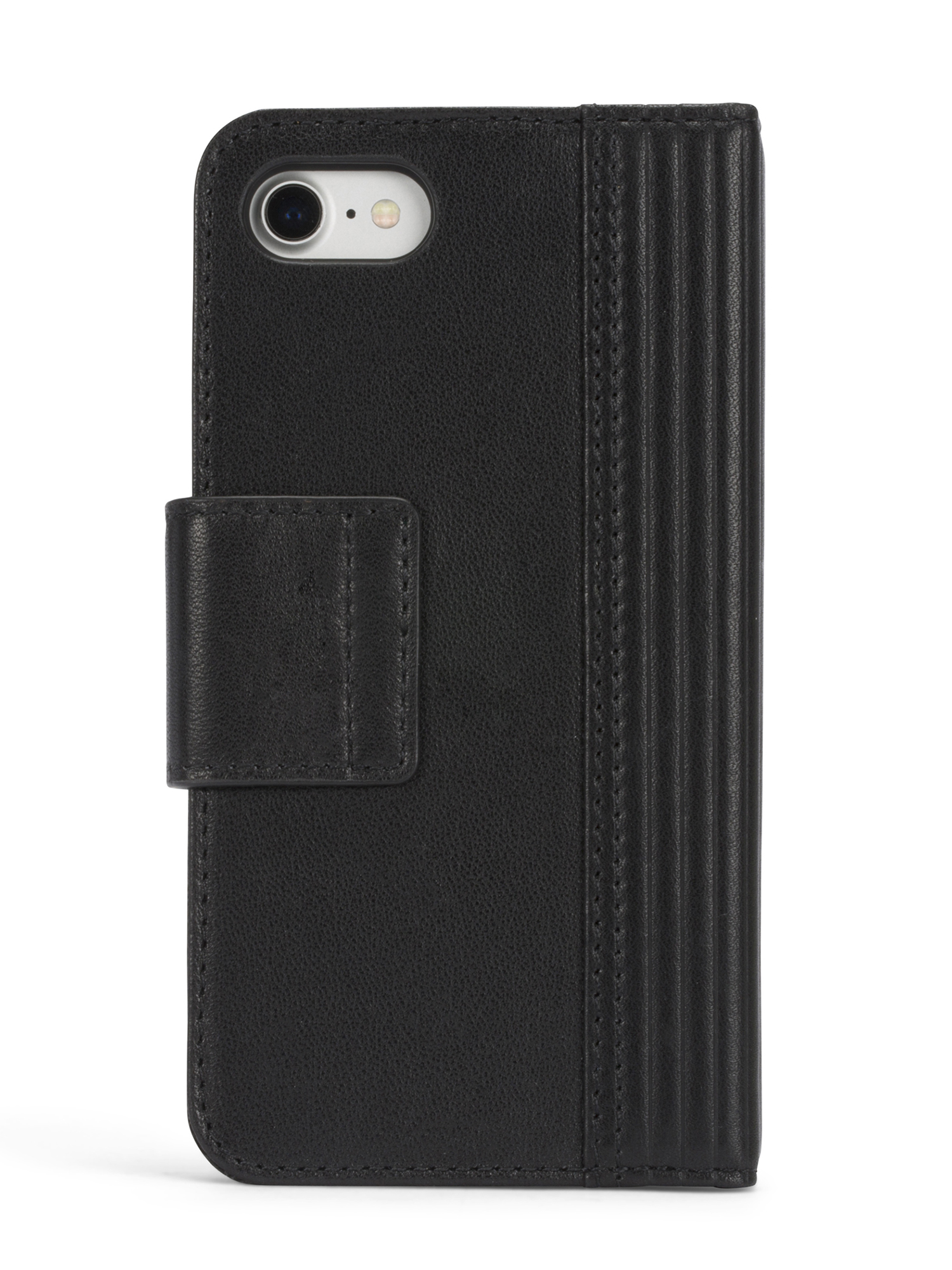 BLACK LINED LEATHER IPHONE 8 PLUS/7 PLUS FOLIO, 