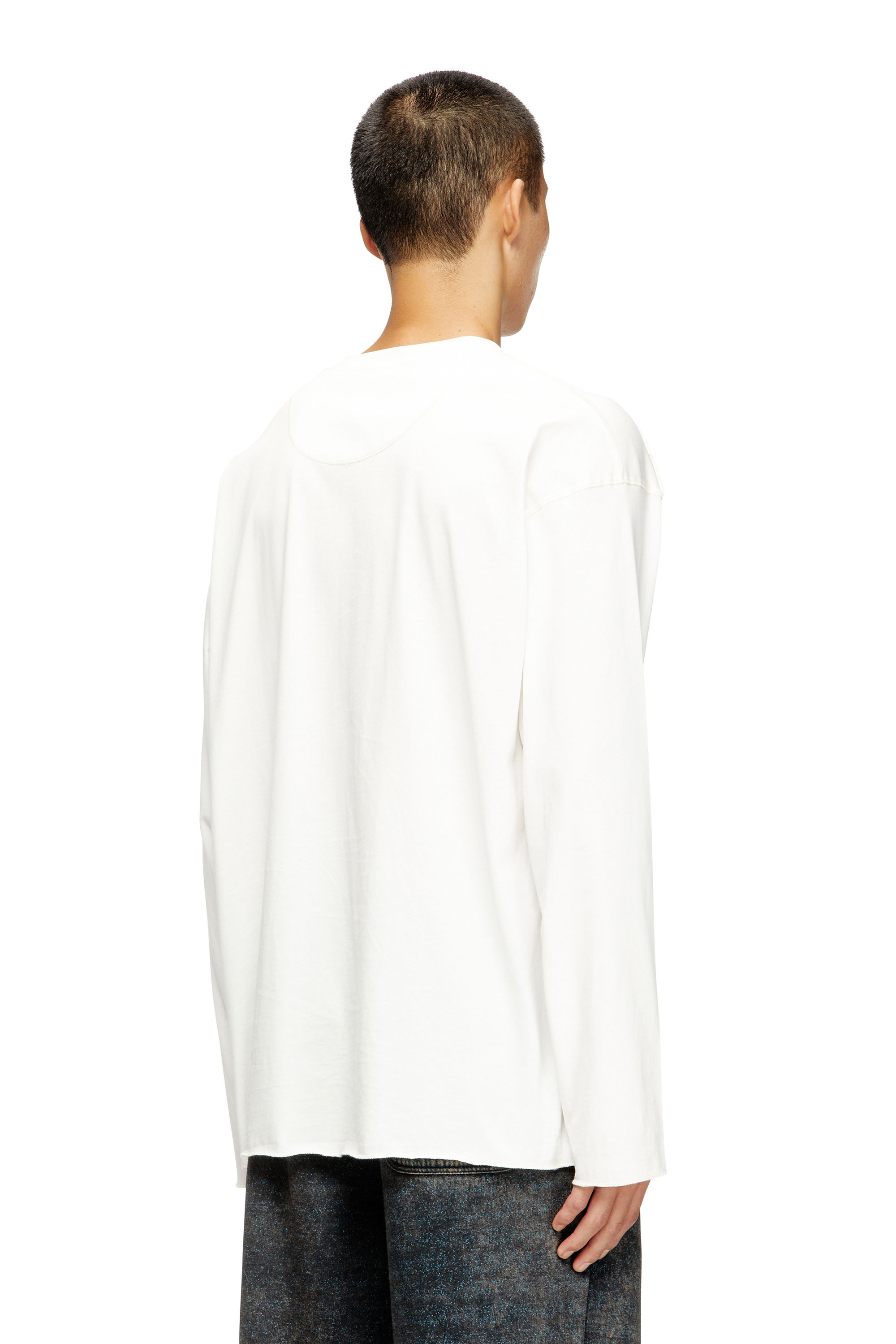 Diesel - T-CRAHOR-BOXT-LS-T1, Man's Cotton T-shirt in White - 4
