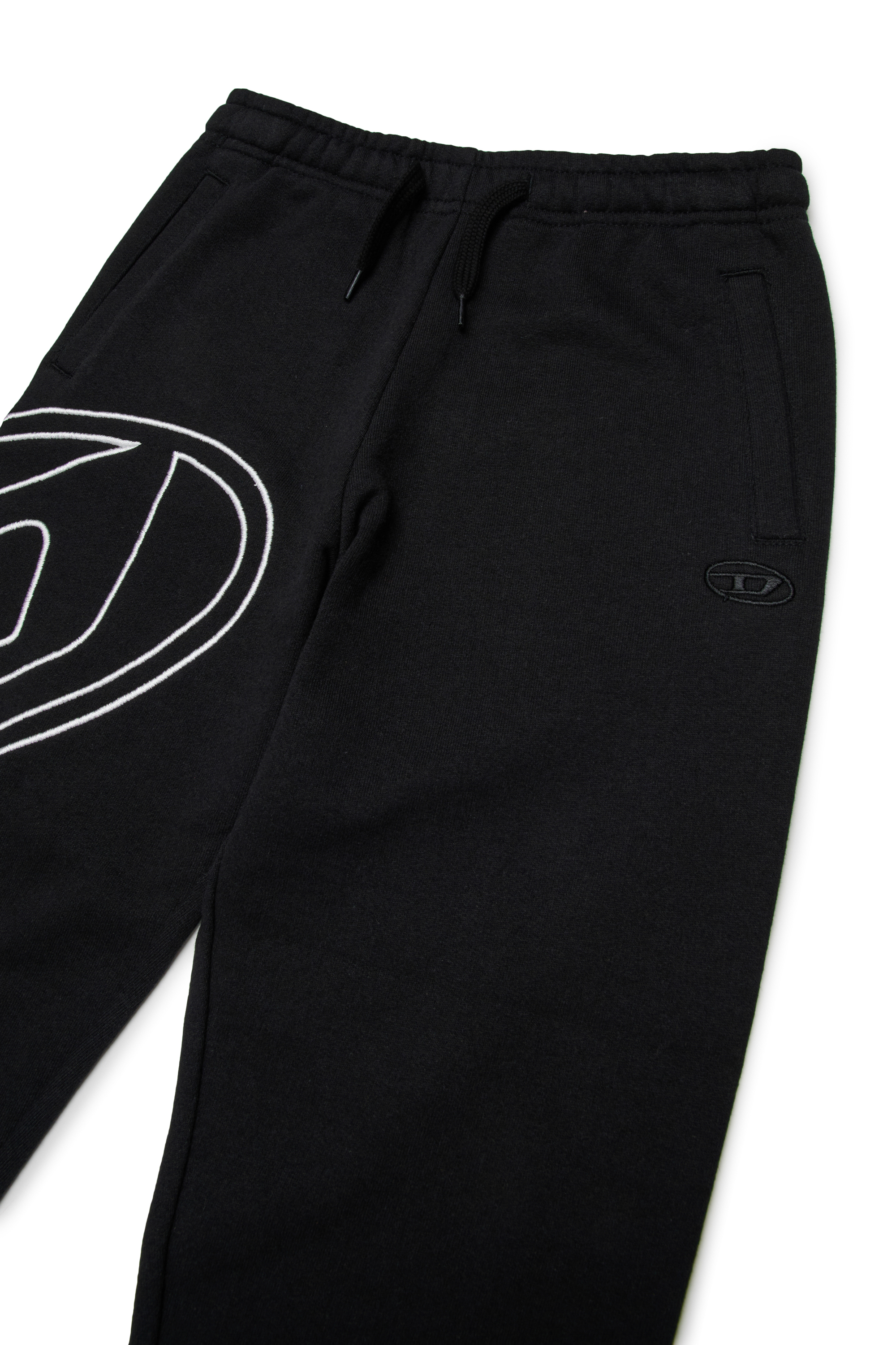 Diesel - PMARKYMEGOVALD, Man's Sweatpants with mega Oval D embroidery in Black - 3