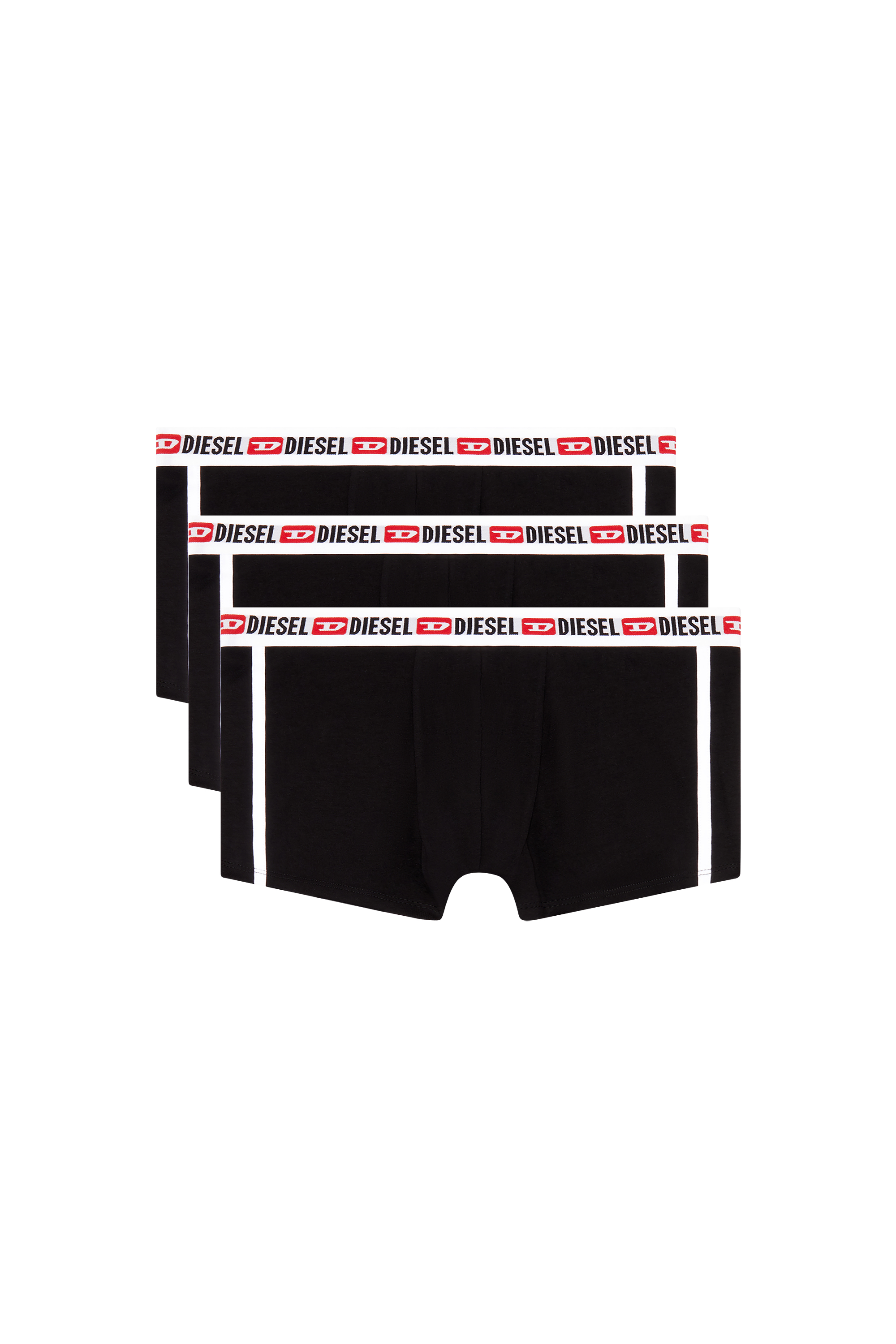 Diesel - UMBX-SHAWNTHREEPACK, Man Three-pack boxer briefs with side band in Black - Image 1