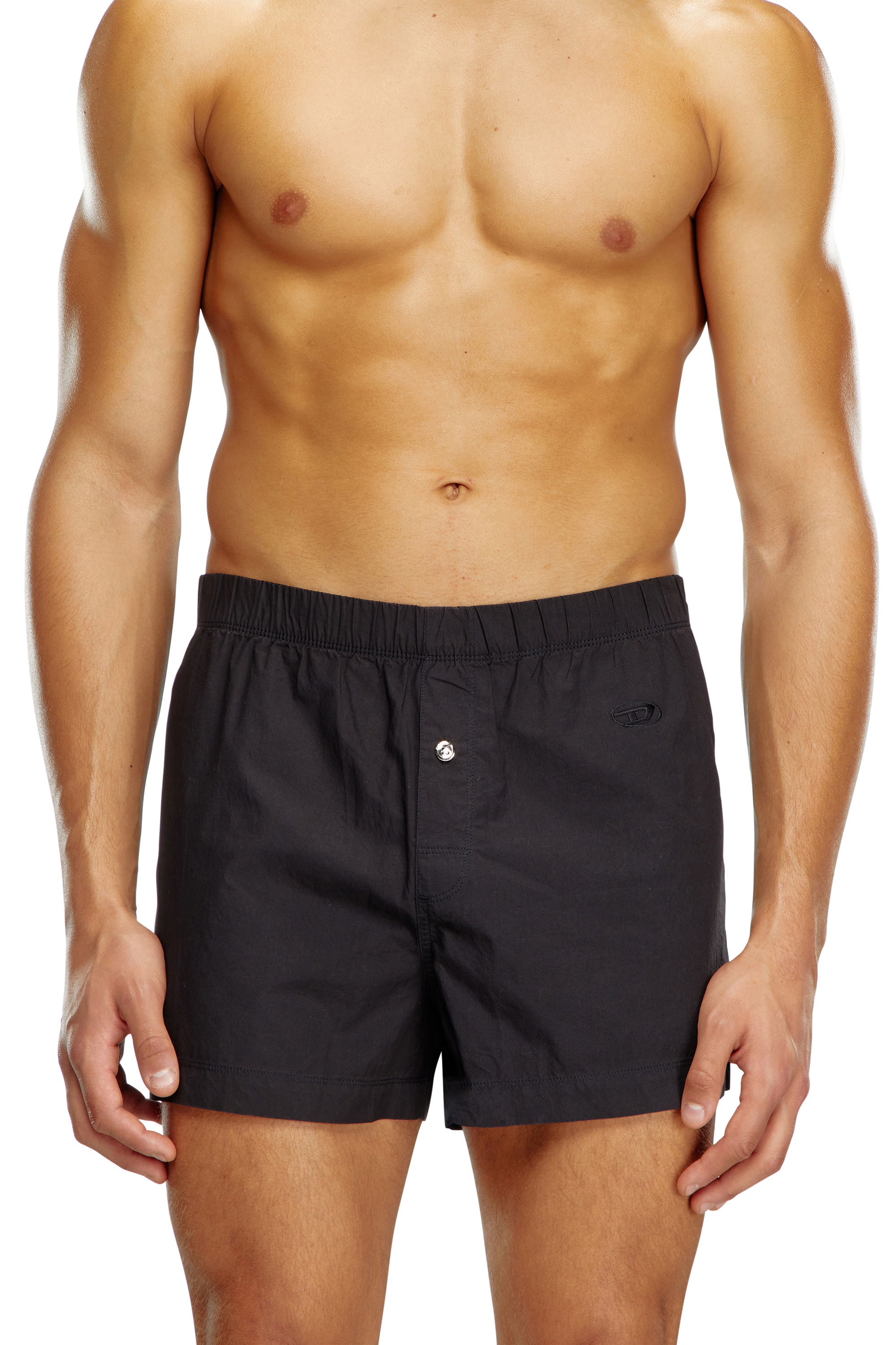 Diesel - UUBX-STARK, Unisex Plain boxers with Oval D embroidery in Black - Image 2