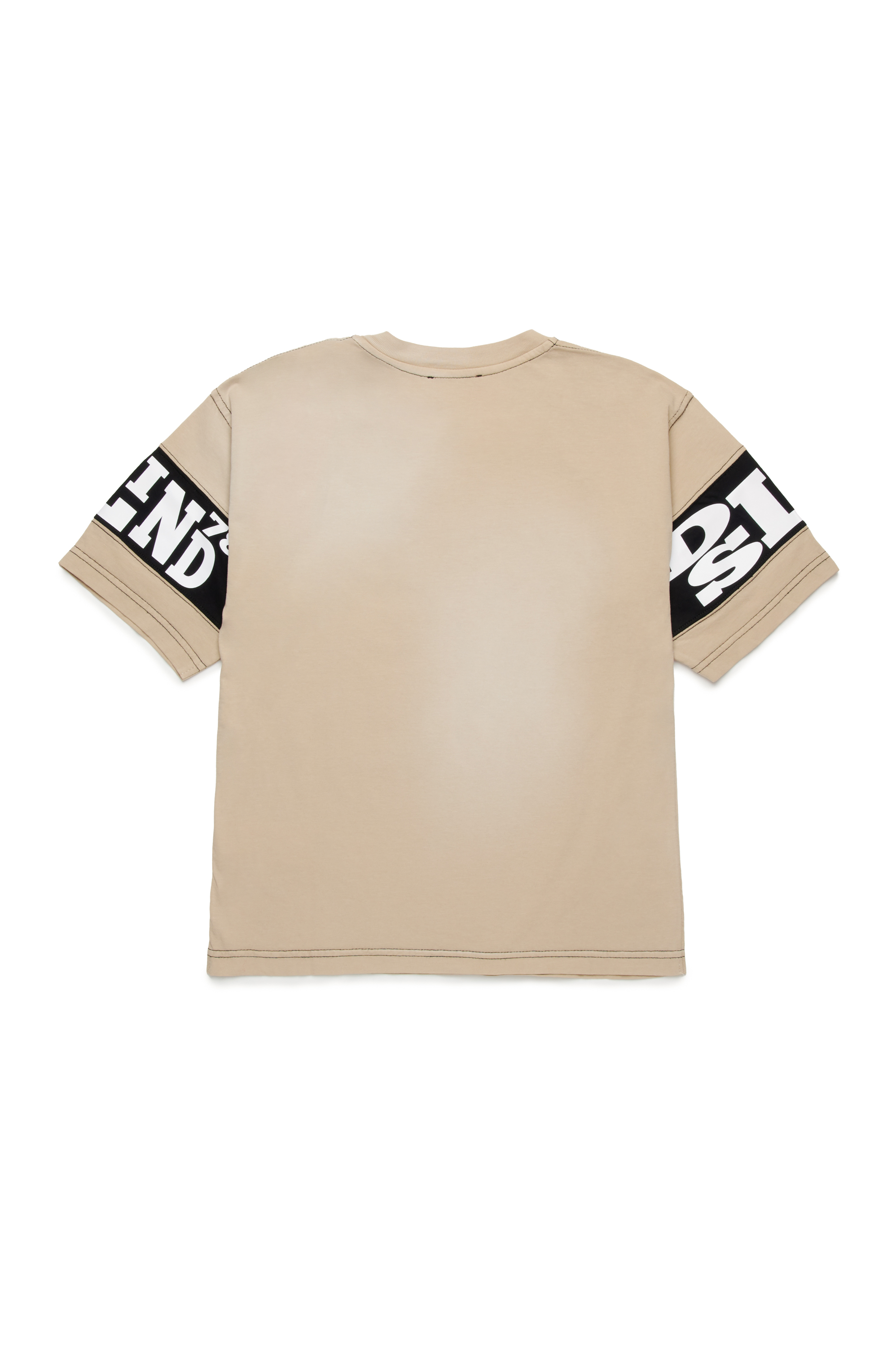 Diesel - TBOST OVER, Man's T-shirt with faded details in Light Brown - 2