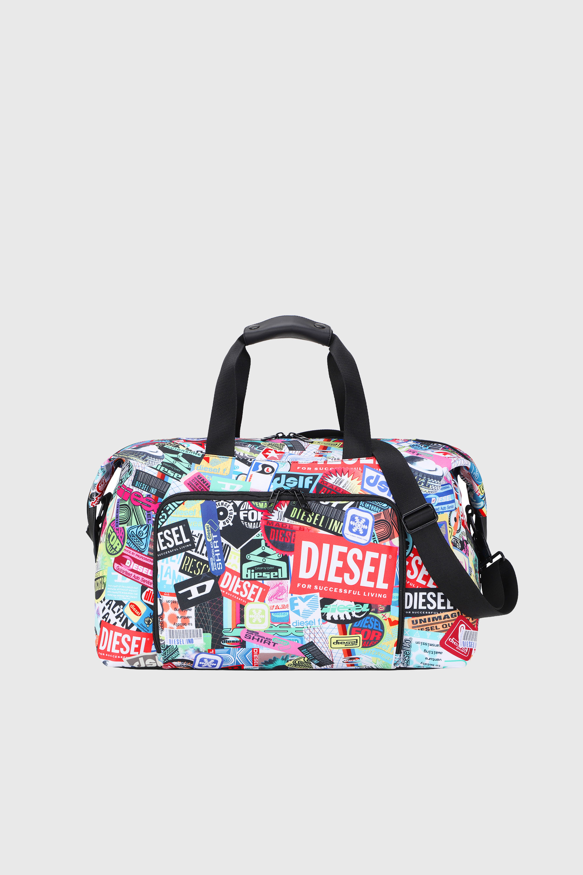 Diesel - DIESEL PC PRINTED DUFFLE-STICKERS- DSB00, Unisex's Pratical duffle bag with stickers in Multicolor - 1