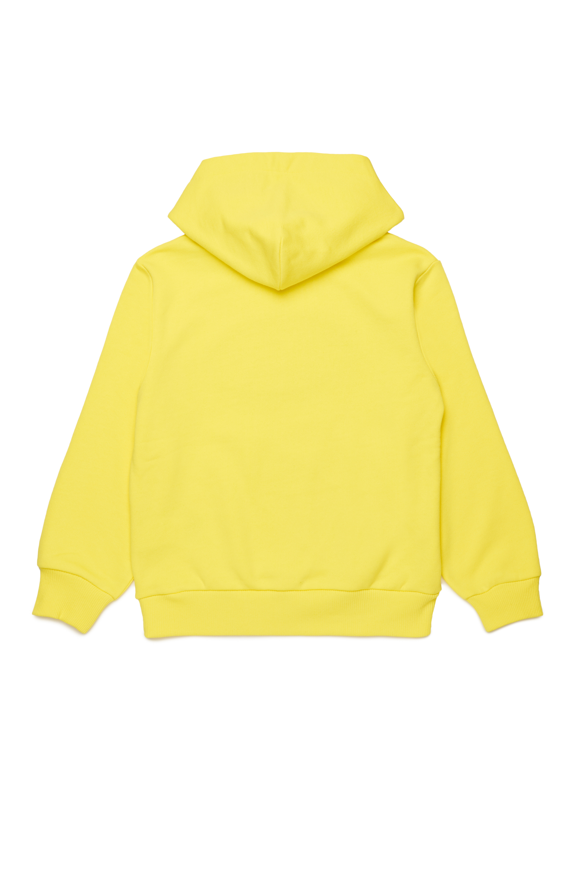 Diesel - SBIGOVALHOOD OVER, Man's Hoodie with embossed Oval D logo in Yellow - 2