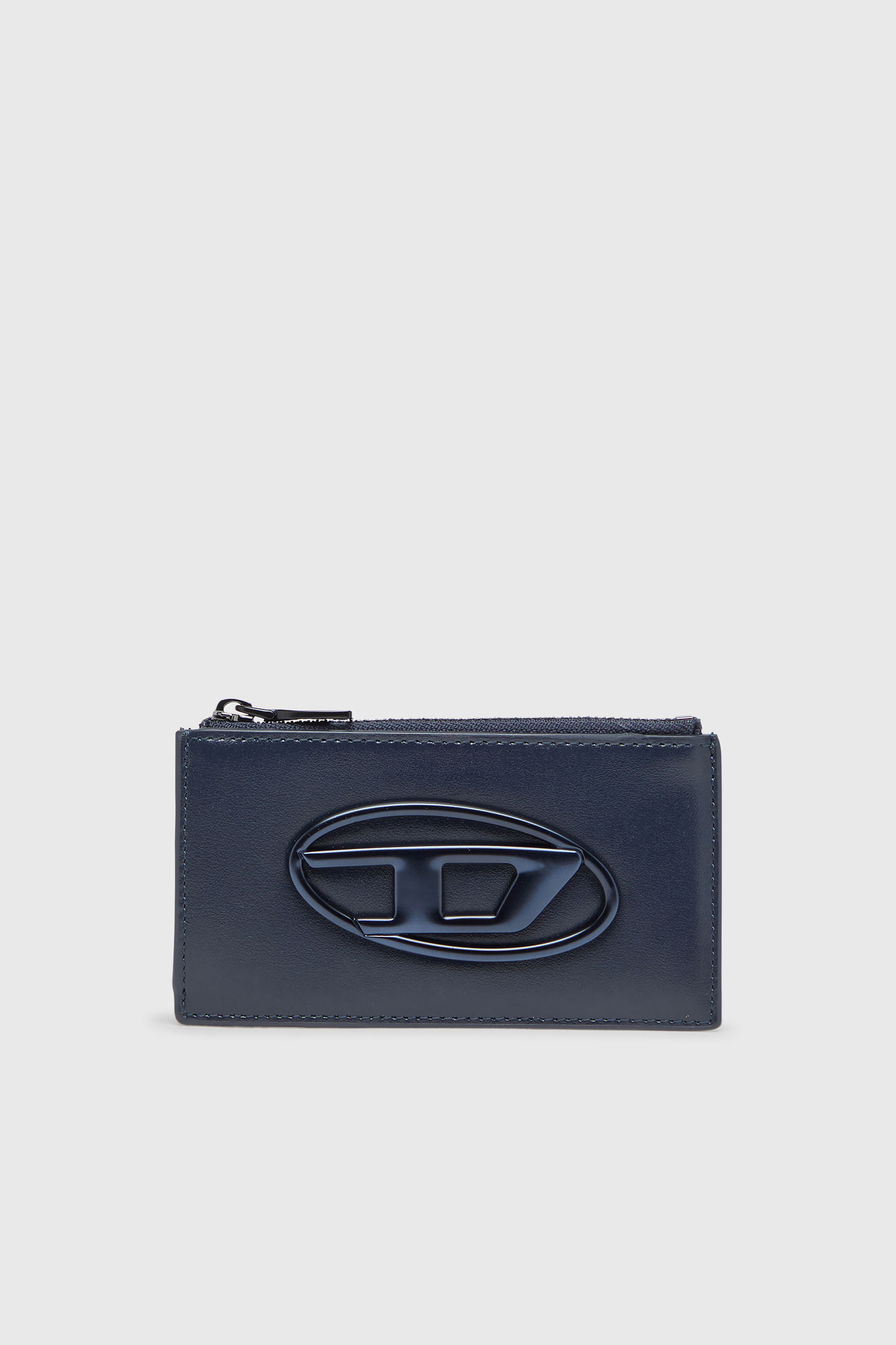 Diesel - HOLI-D CARD HOLDER III, Man's Leather card holder in Blue - 1