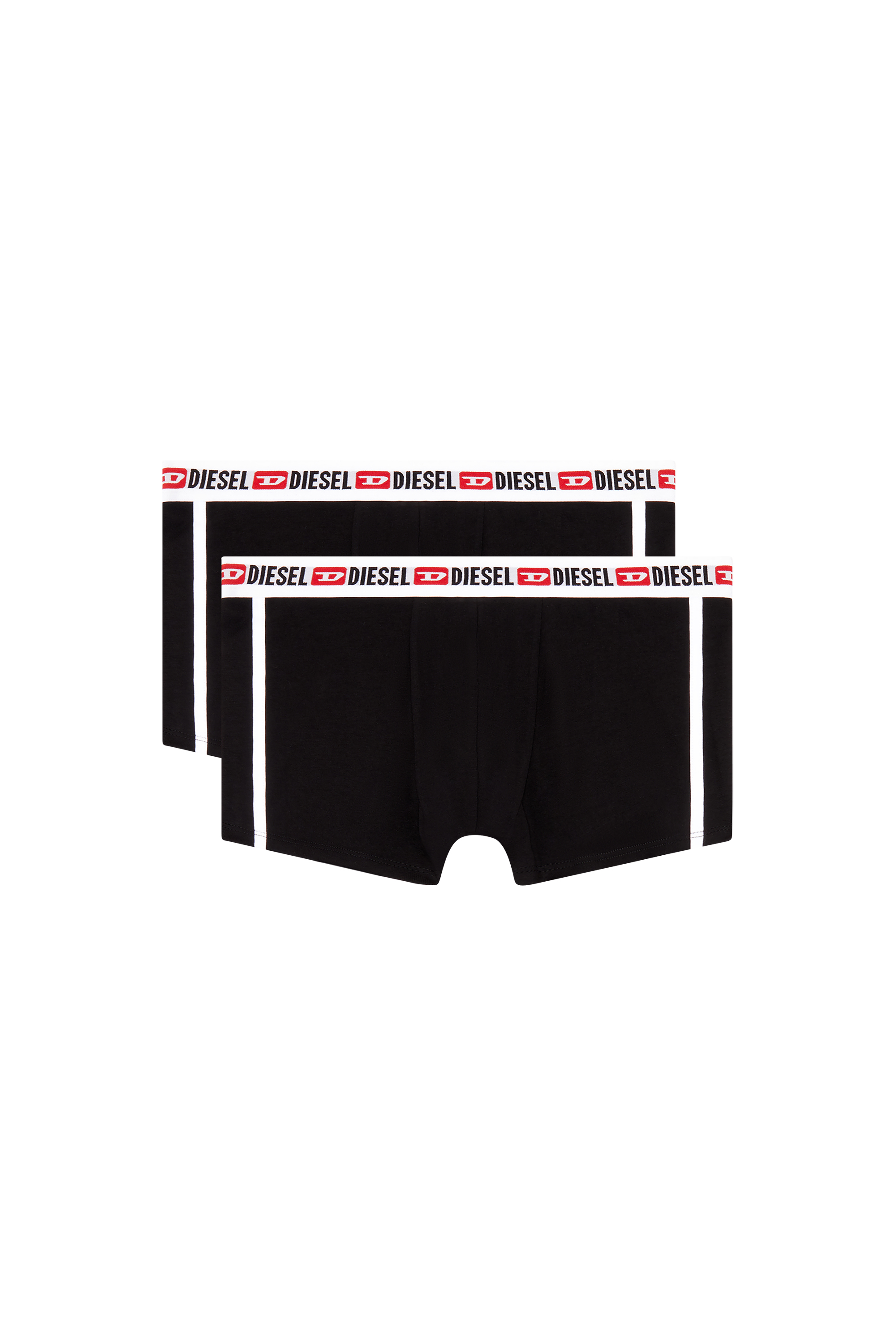 Diesel - UMBX-SHAWNTWOPACK BOXERS, Man Two-pack boxer briefs with side band in Black - Image 1
