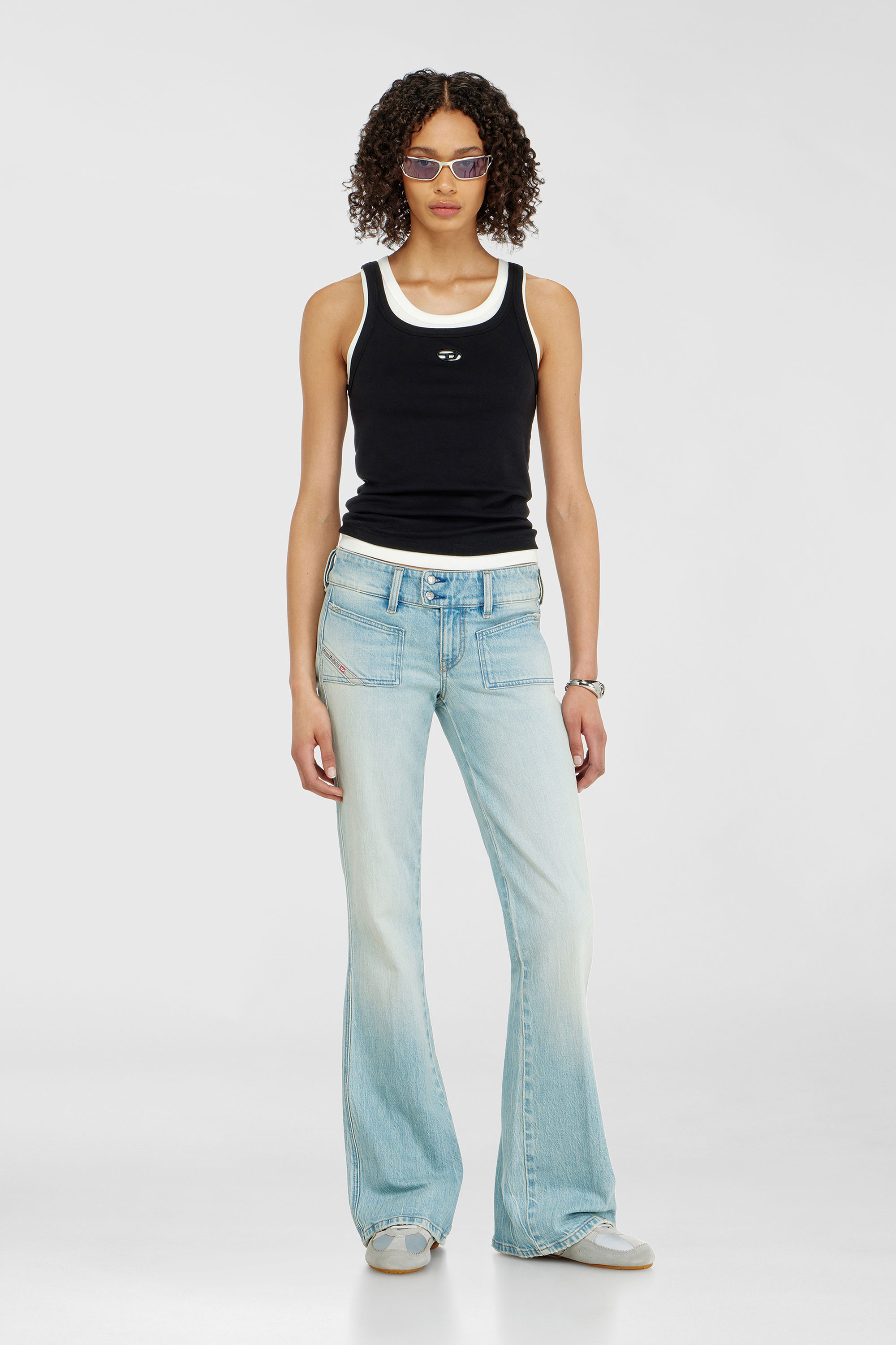 Diesel - Woman's Bootcut Jeans D-Hush 0KBBX, Light Blue - 1