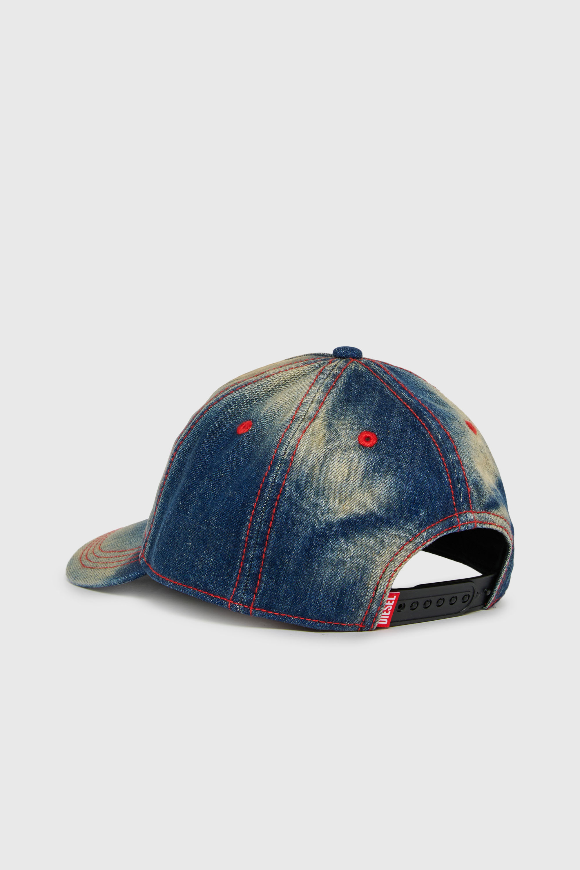 Diesel - FIMEN, Unisex's Baseball cap in faded denim with Oval D embroidery in Medium blue - 2