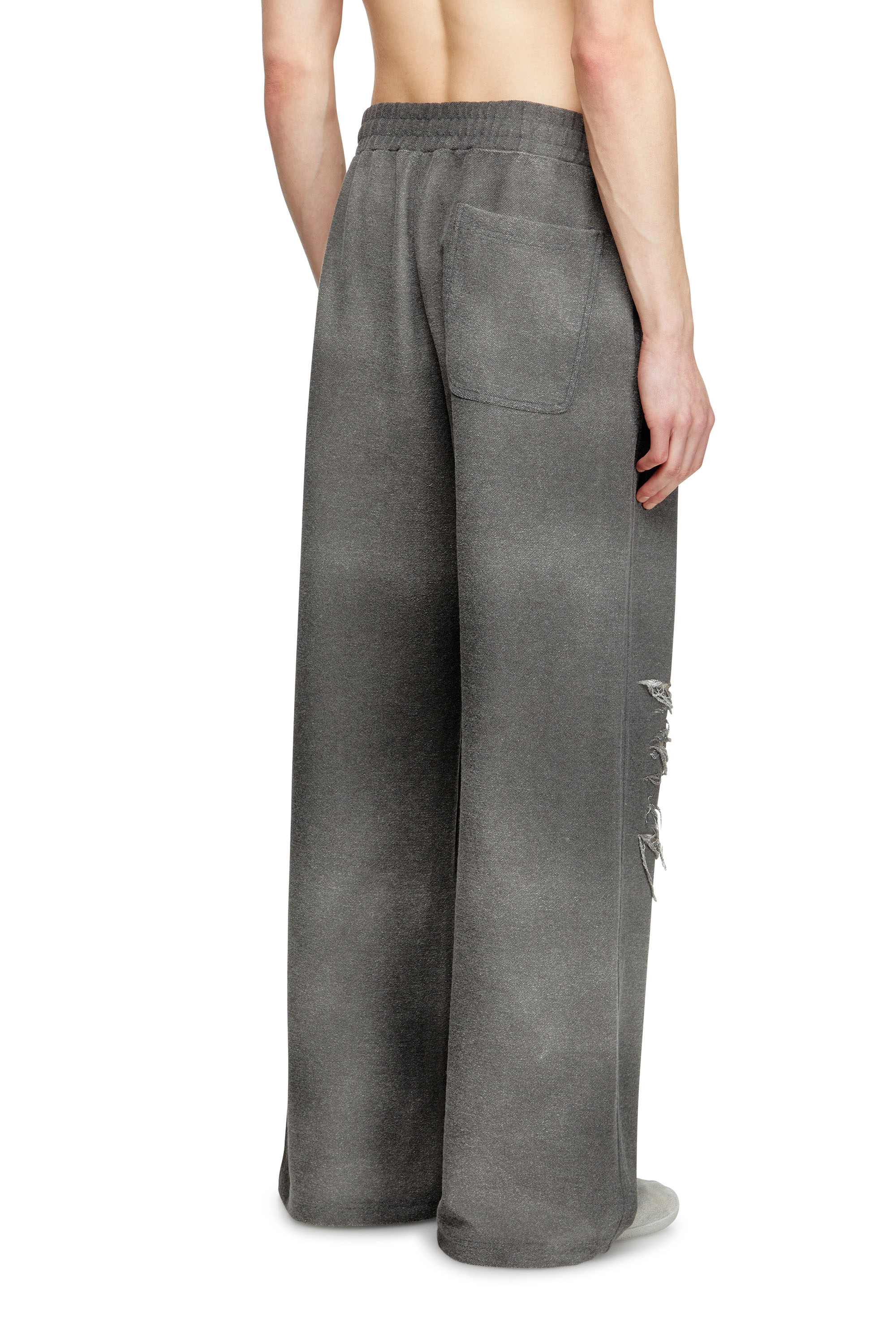 Diesel - P-PERCY, Man's Track pants with distressed front in Grey - 4