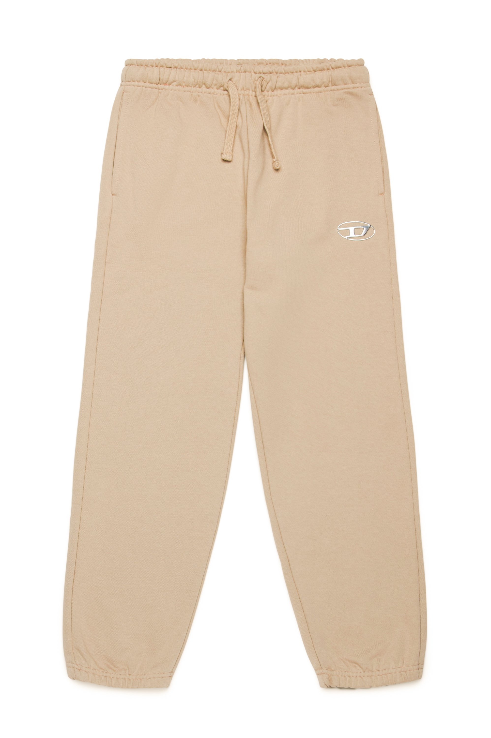 Diesel - PMACIS, Man's Sweatpants with metal-look Oval D logo in Light Brown - 1