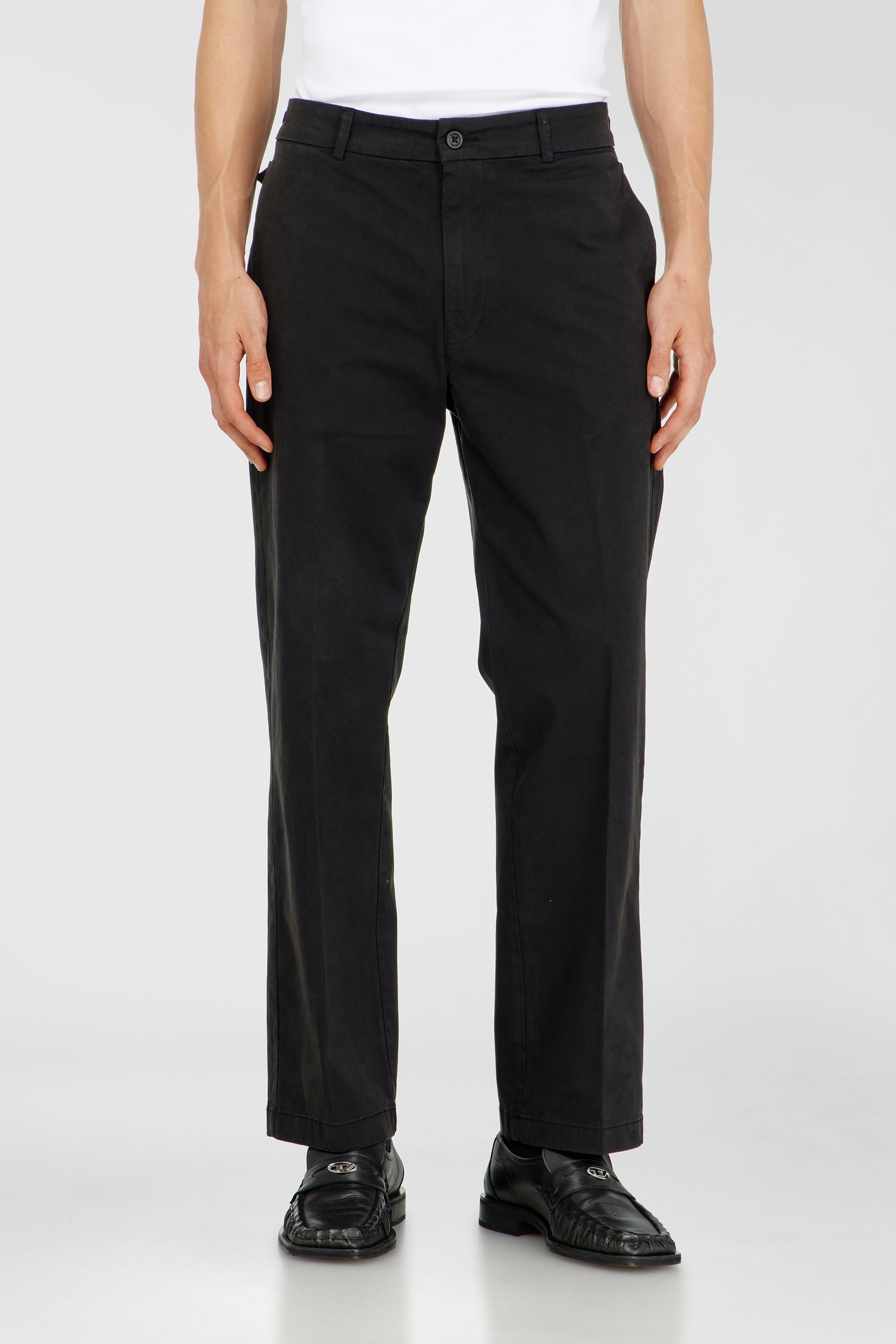 Diesel - P-LARS-VILLAGE-T92, Man's Cotton pants with side pockets in Black - 1