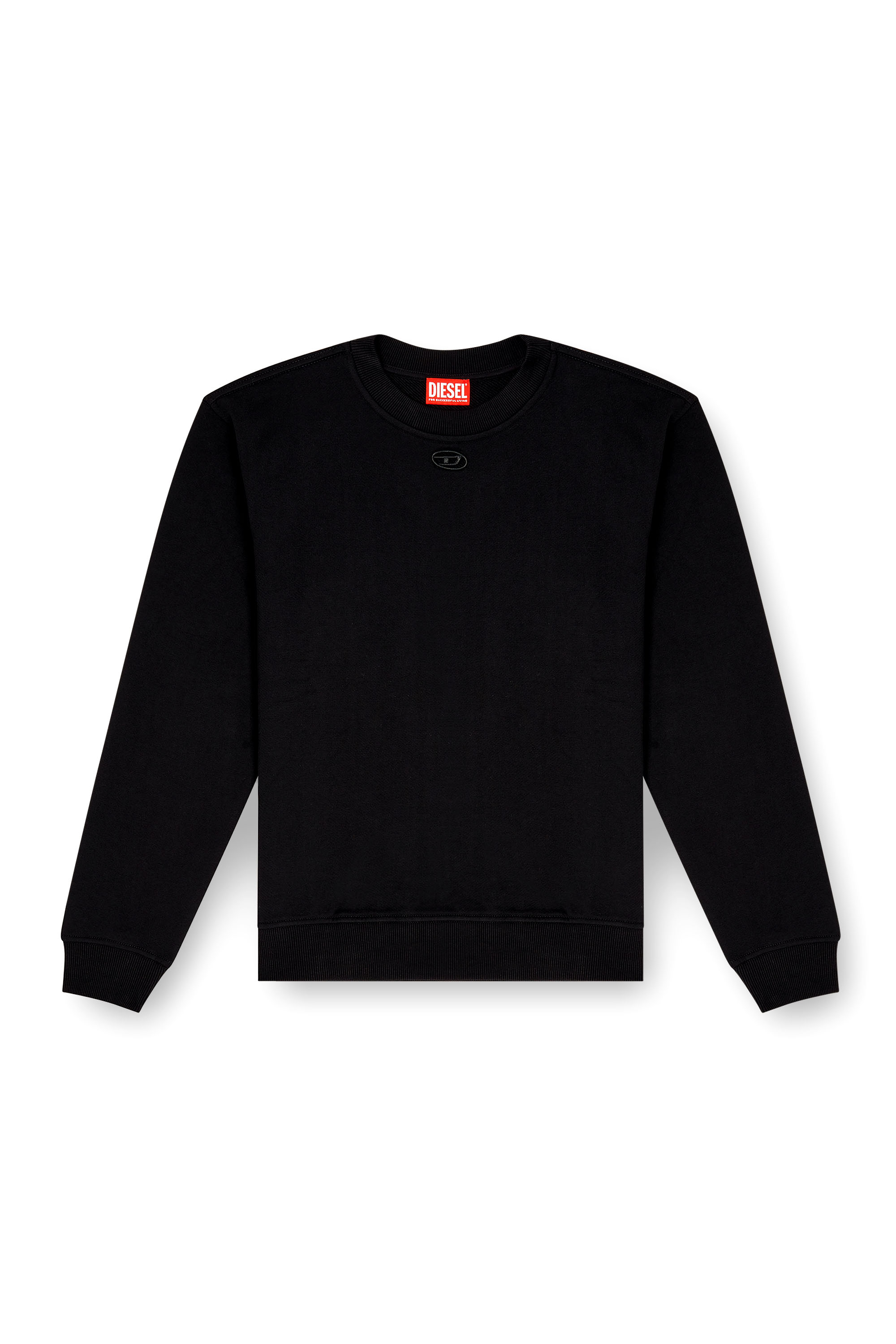 Diesel - F-NORMY-OD, Woman's Cotton sweatshirt with Oval D embroidery in Black - 2
