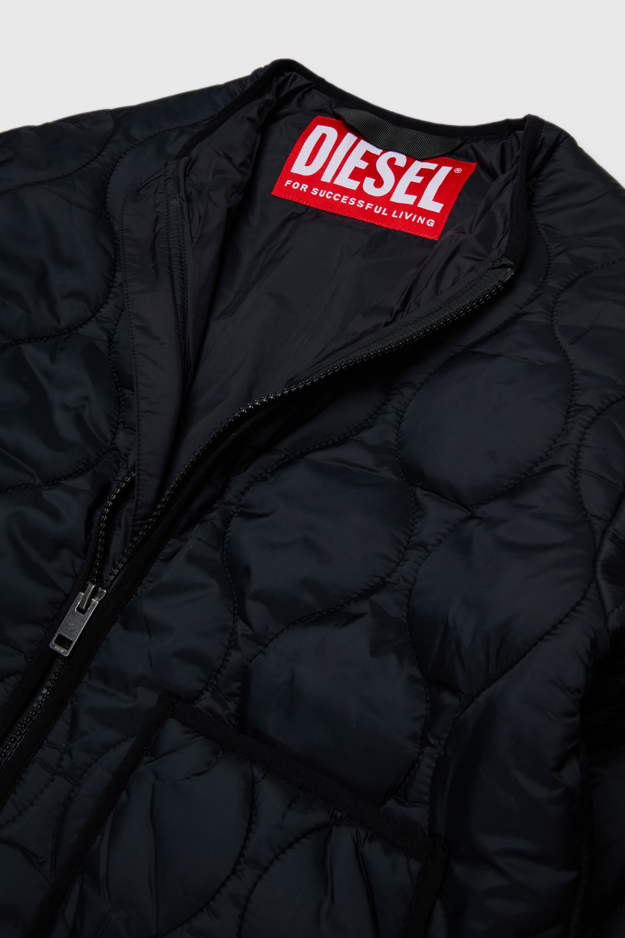 Diesel - JPOP, Woman's Liner jacket in quilted nylon in Black - 3