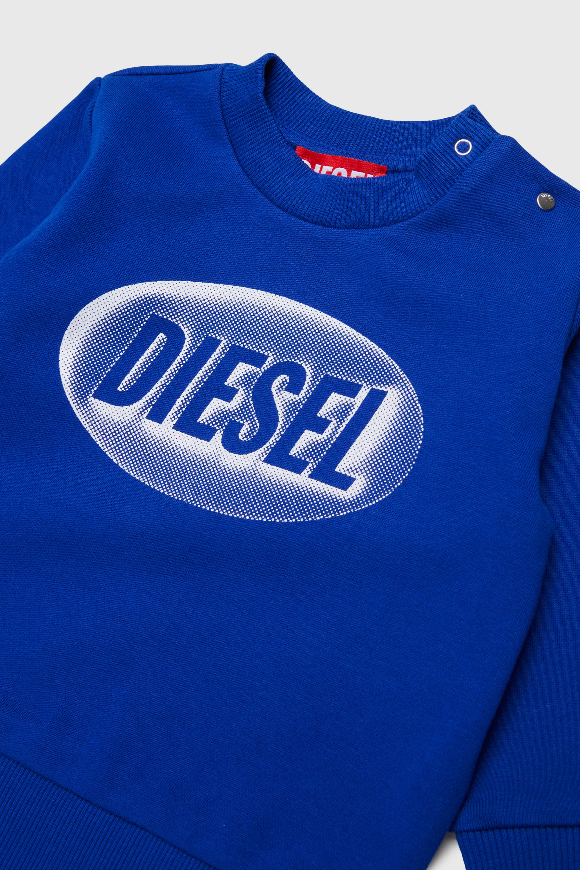 Diesel - SDSELB, Unisex's Cotton sweatshirt with logo print in Blue - 3