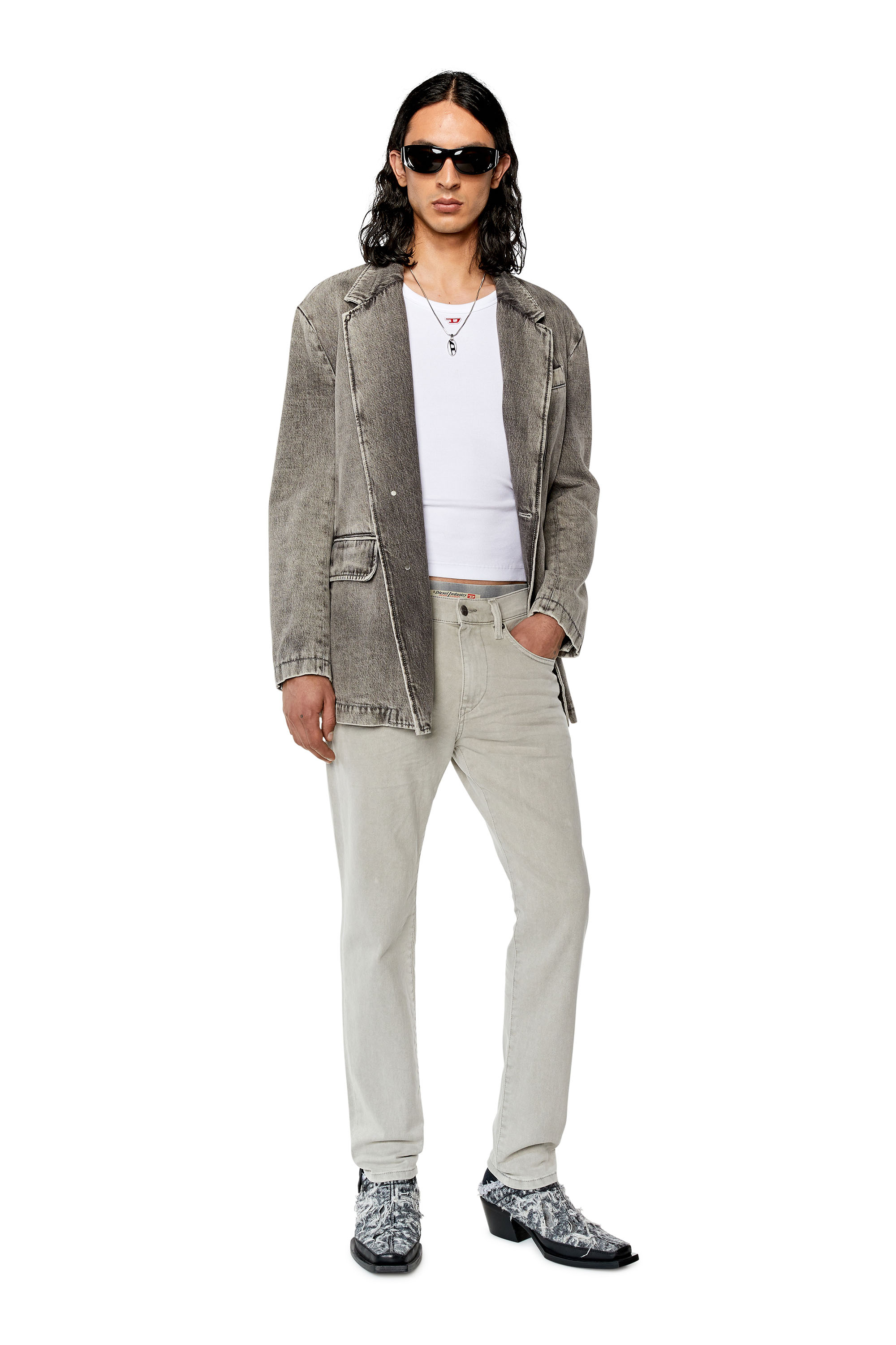 Diesel - Slim Jeans 2019 D-Strukt 0QWTY, Light Grey - Image 1
