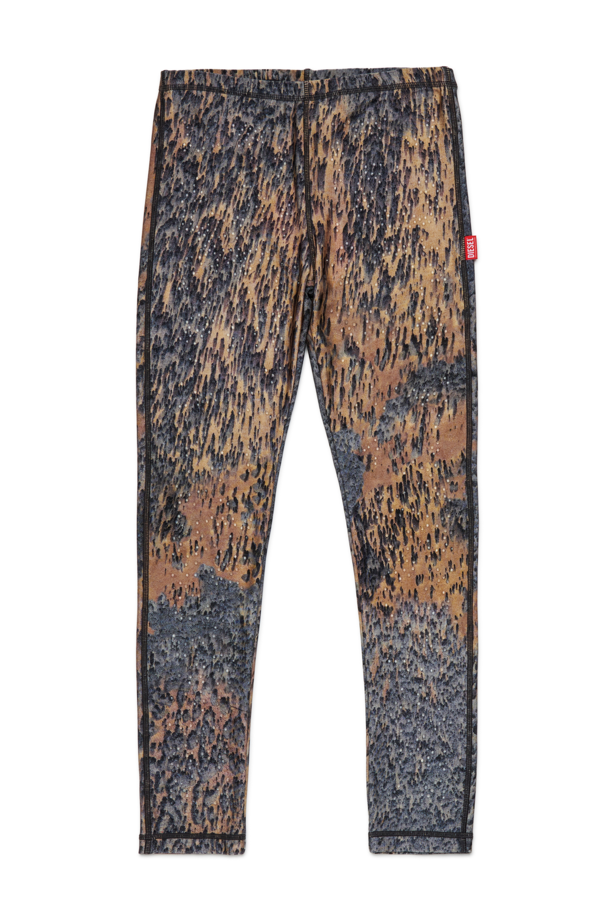 Diesel - PAZELA, Woman's Nylon pants with graphic print in Blue/Brown - 1