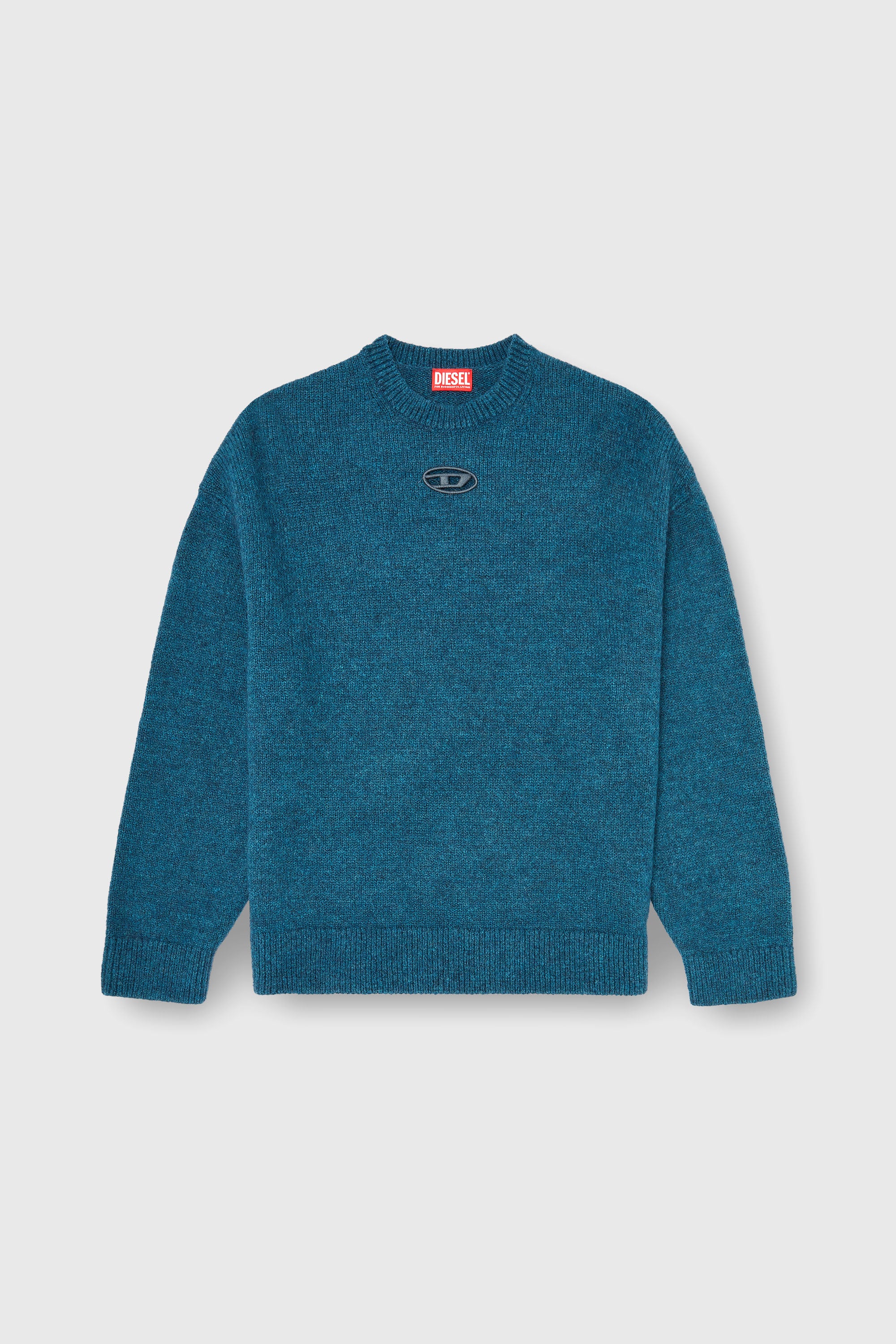 Diesel - K-AREESO, Man's Jumper in wool and alpaca blend in Water Green - 2