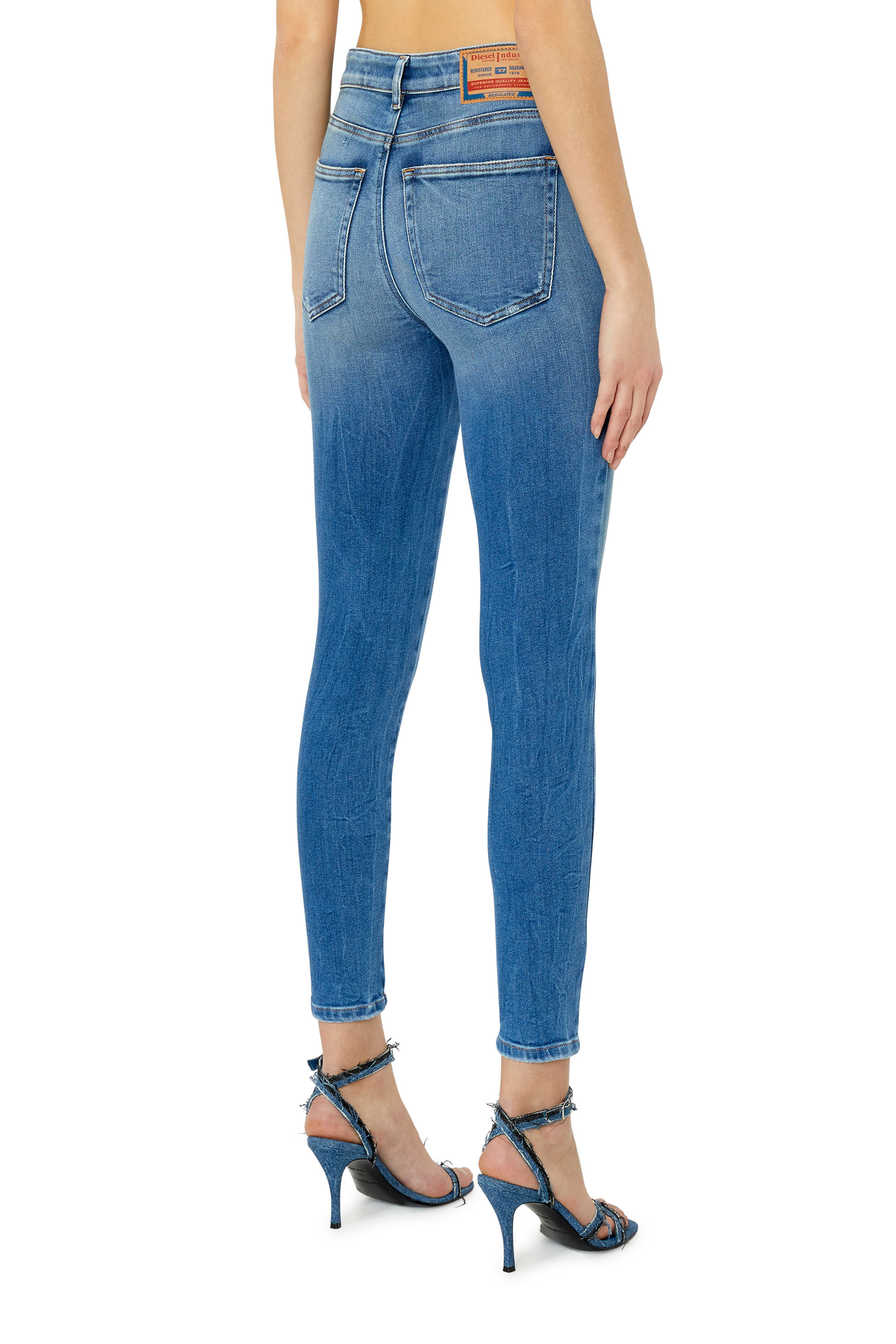 Diesel - 1984 Slandy-High 09E91 Super skinny Jeans, Light Blue - Image 2