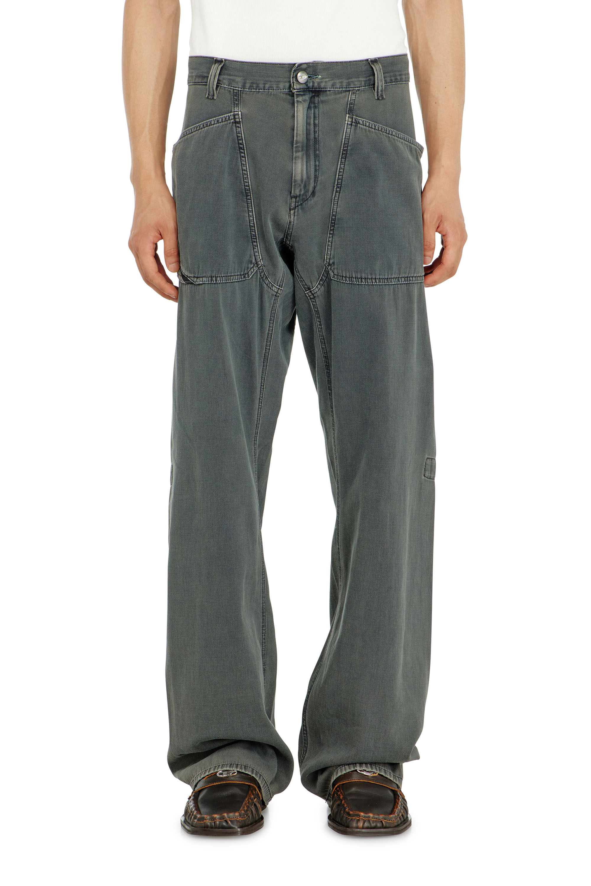 Diesel - Man's Relaxed Jeans D-Zeta 068WR, Grey - 4