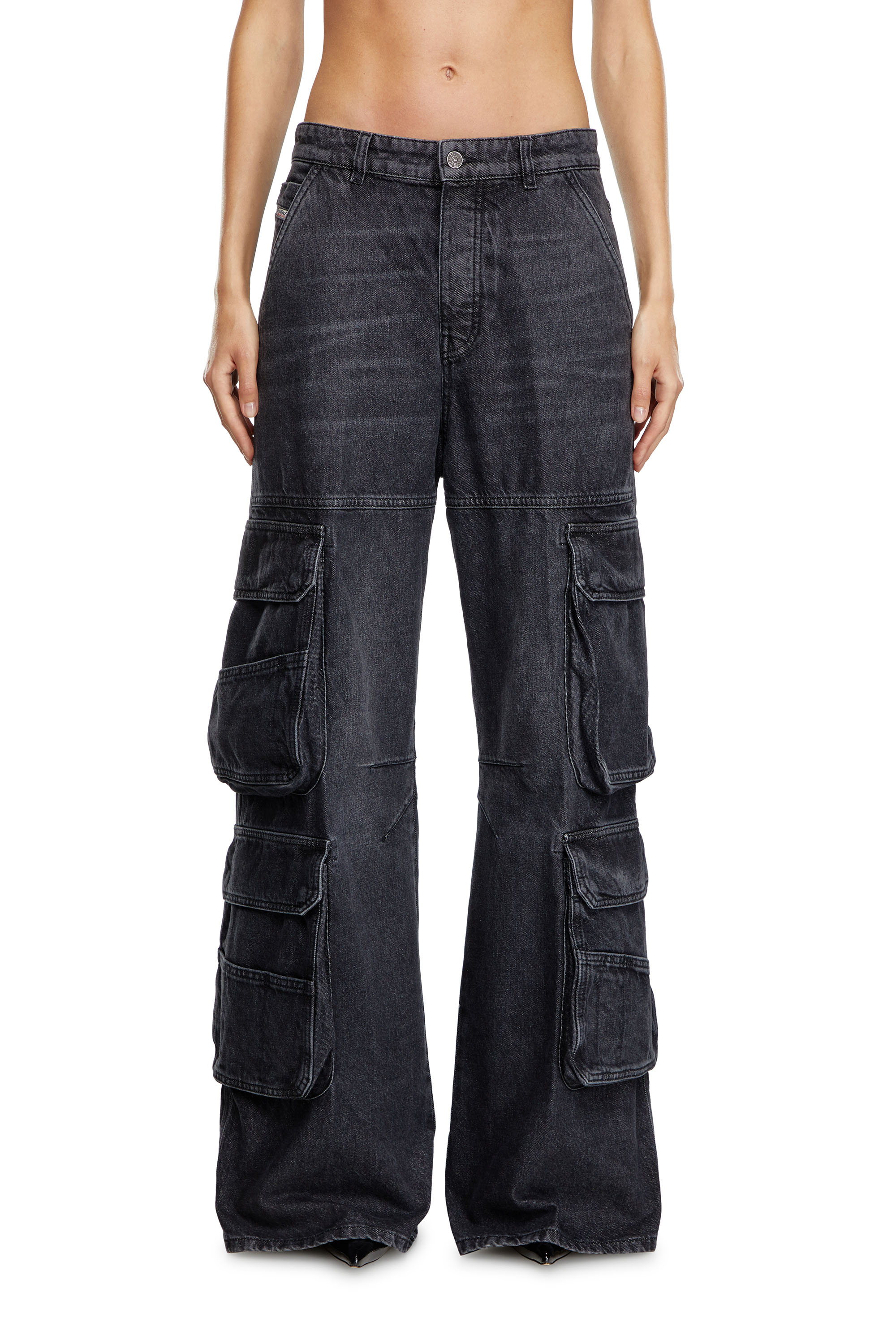 Relaxed Jeans 1996 D-Sire 0HLAA, Black/Dark grey Diesel - Woman's Relaxed Jeans 1996 D-Sire 0HLAA, Black/Dark grey - 3