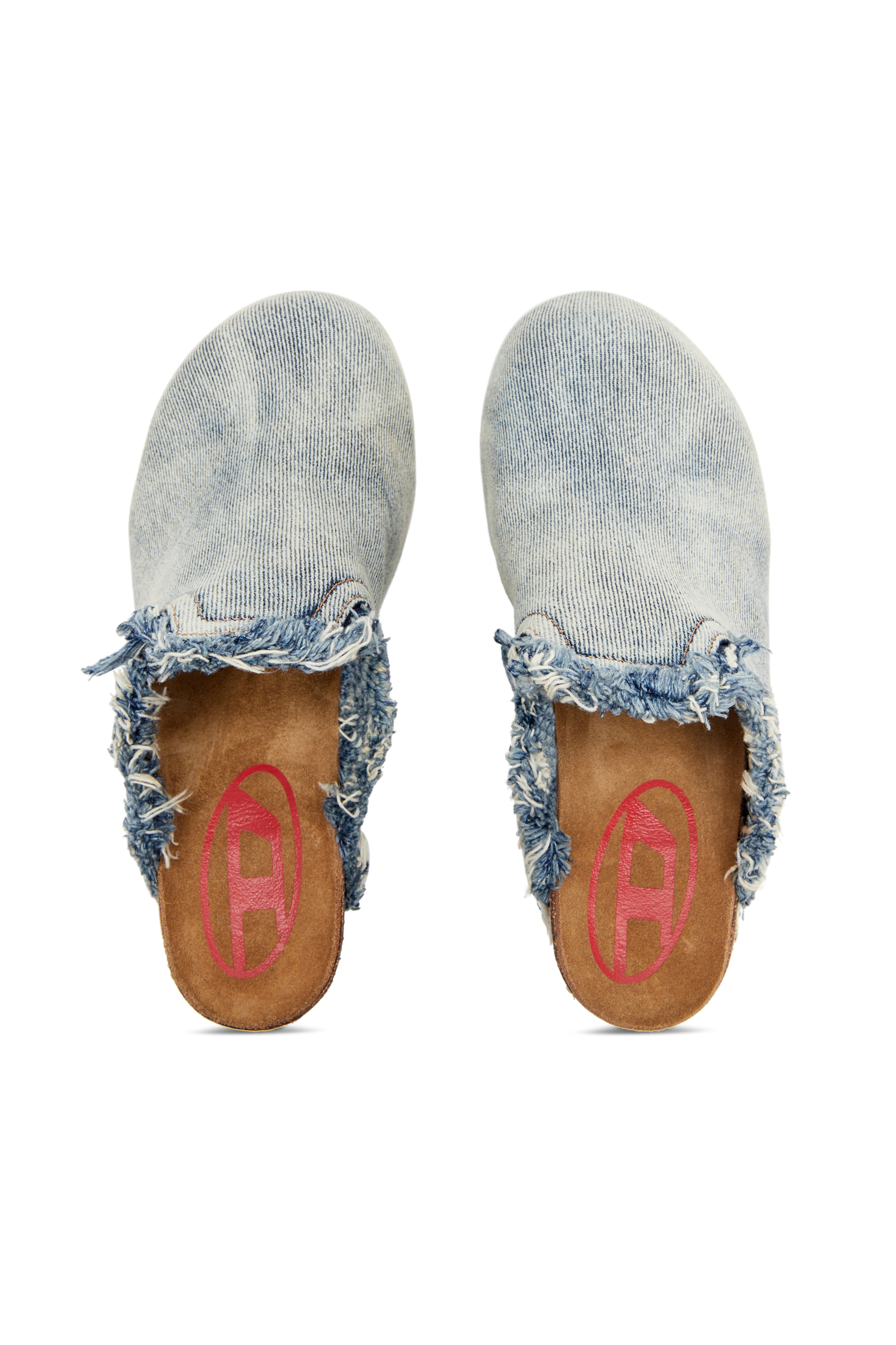 D-WOODSTOCK ML W, Light Blue Diesel - D-WOODSTOCK ML W, Woman's D-Woodstock-Frayed denim mules in Light Blue - 5