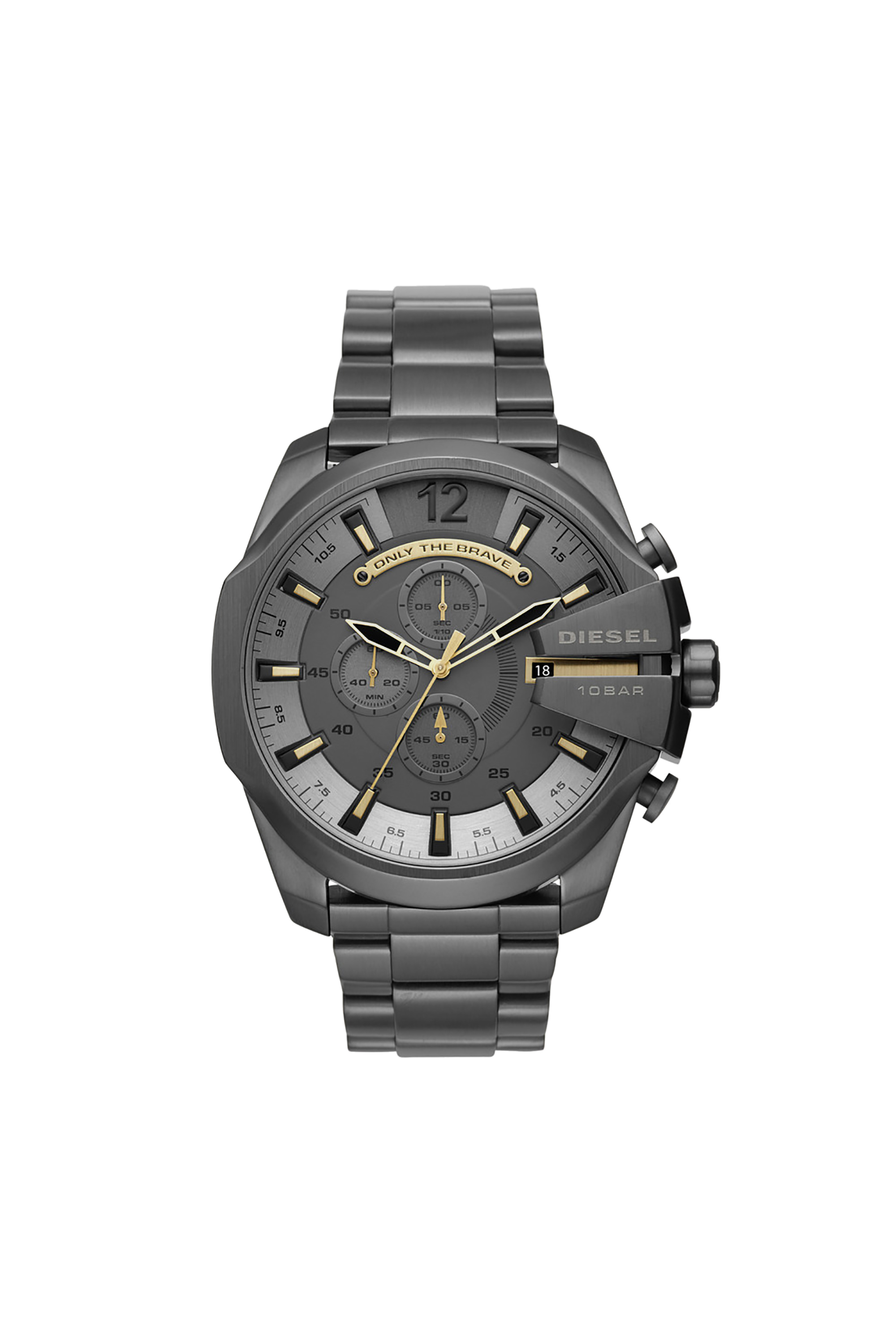 Diesel Chronograph Mega Chief Mens Watch (DZ4466) Grey | WatchShop.com™