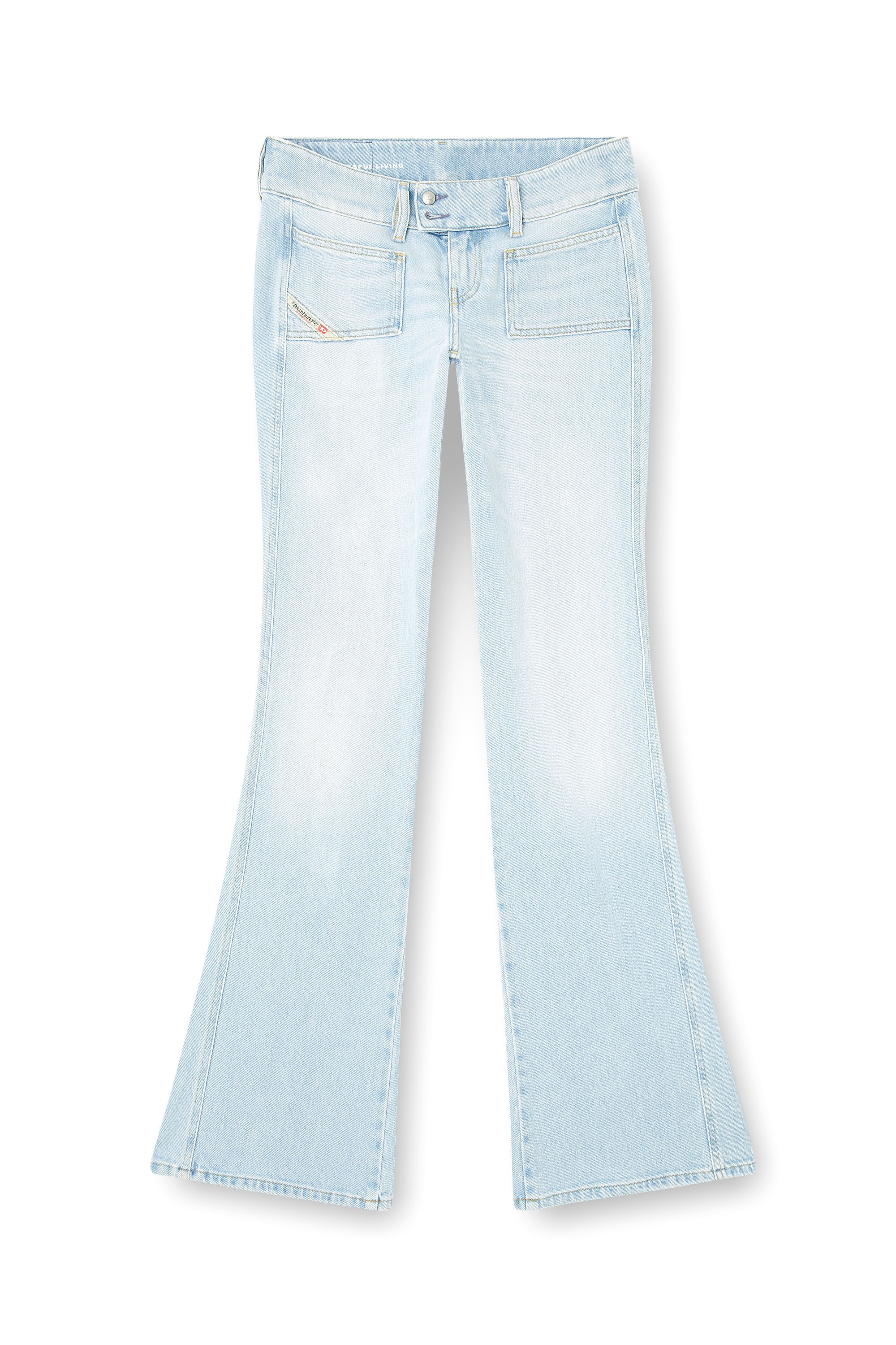 Bootcut Jeans D-Hush 09M11, Light Blue Diesel - Woman's Bootcut Jeans D-Hush 09M11, Light Blue - 2