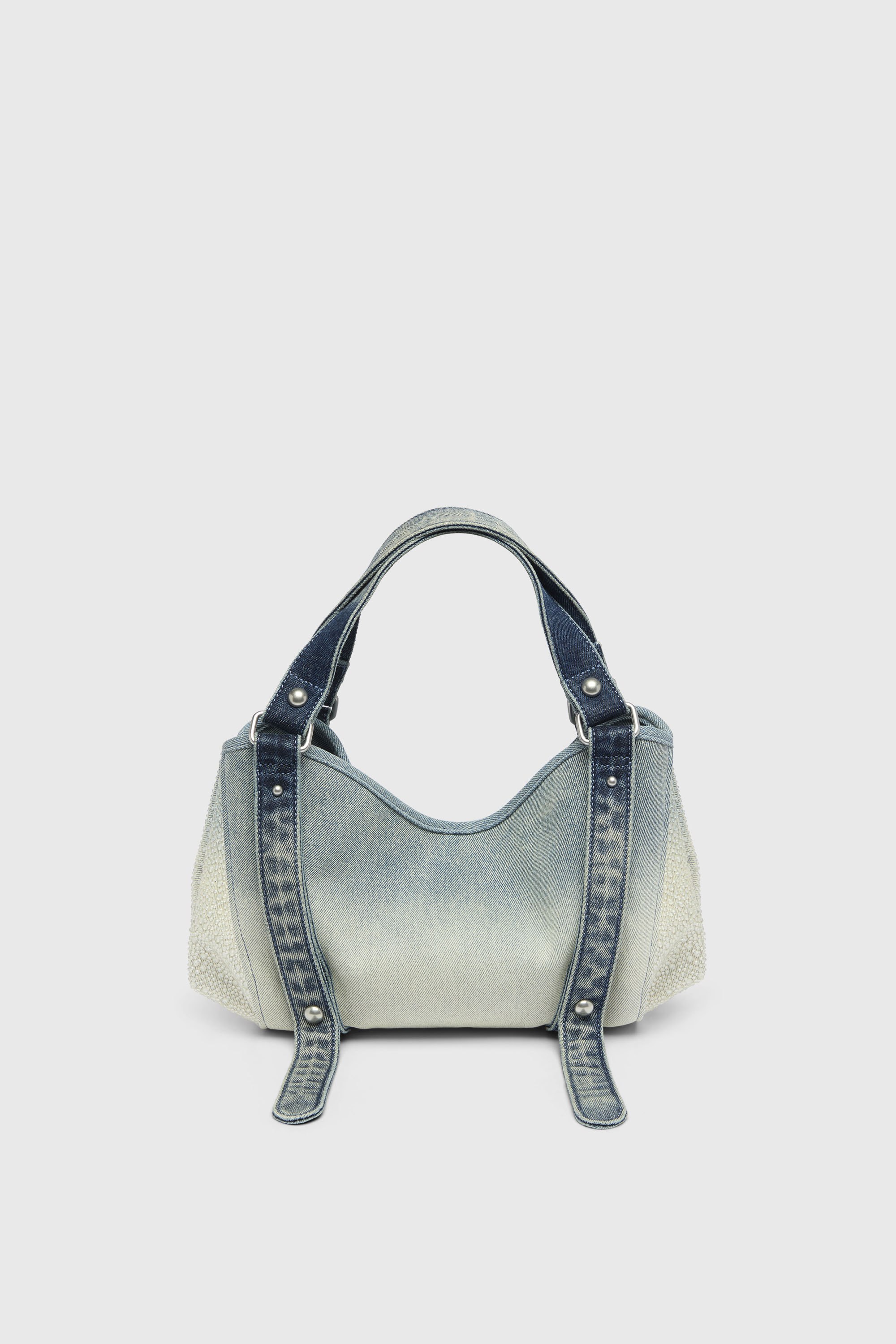 Diesel - D-ONE TOPHANDLE S, Woman's D-One-Small top-handle bag in crystal solarised denim in Blue - 4