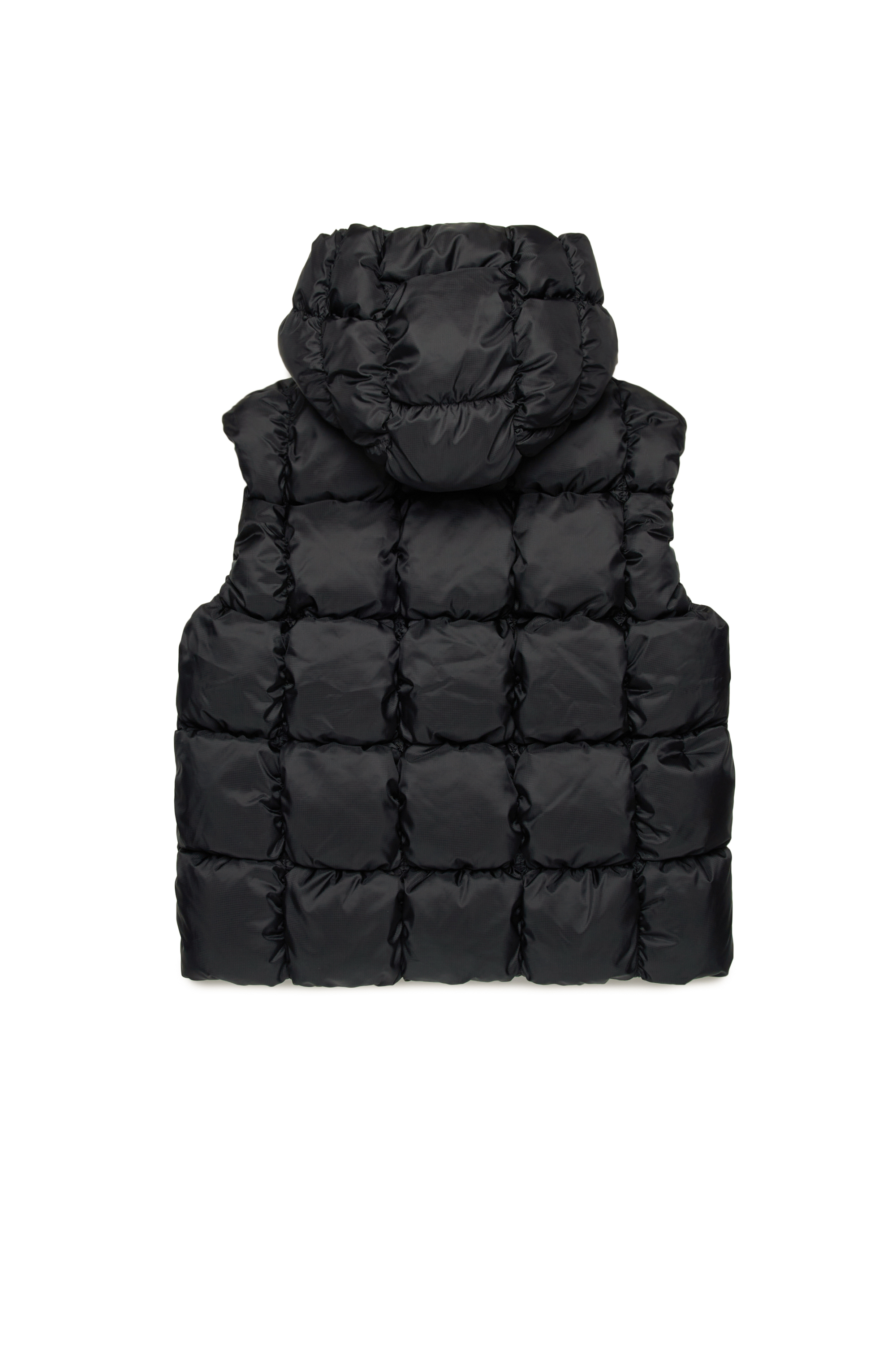 Diesel - JRAMBO, Unisex's Puffer vest with checked quilting in Black - 2