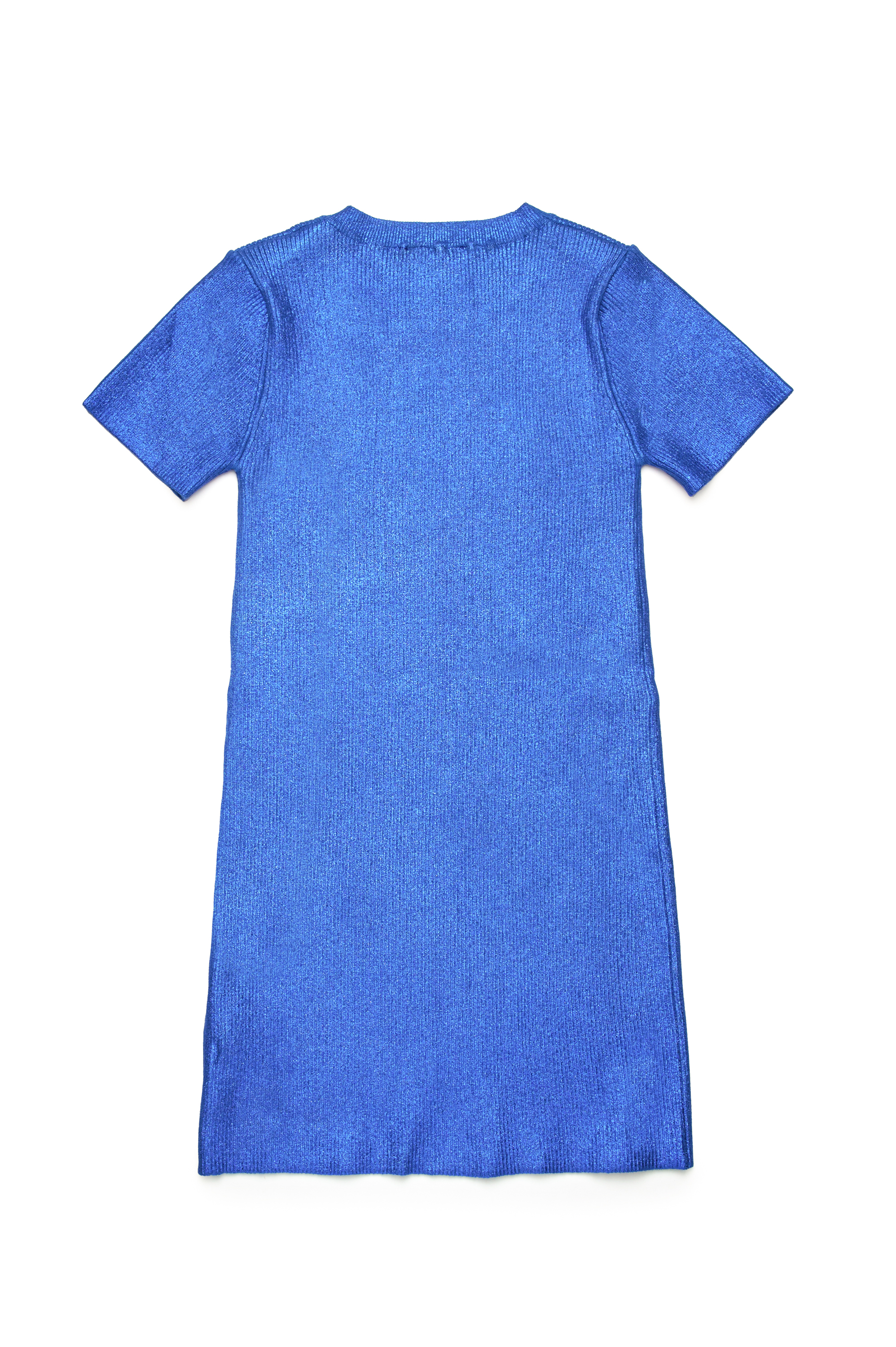 Diesel - DMONERVAX, Woman's Dress in metallic ribbed knit in Blue - 2