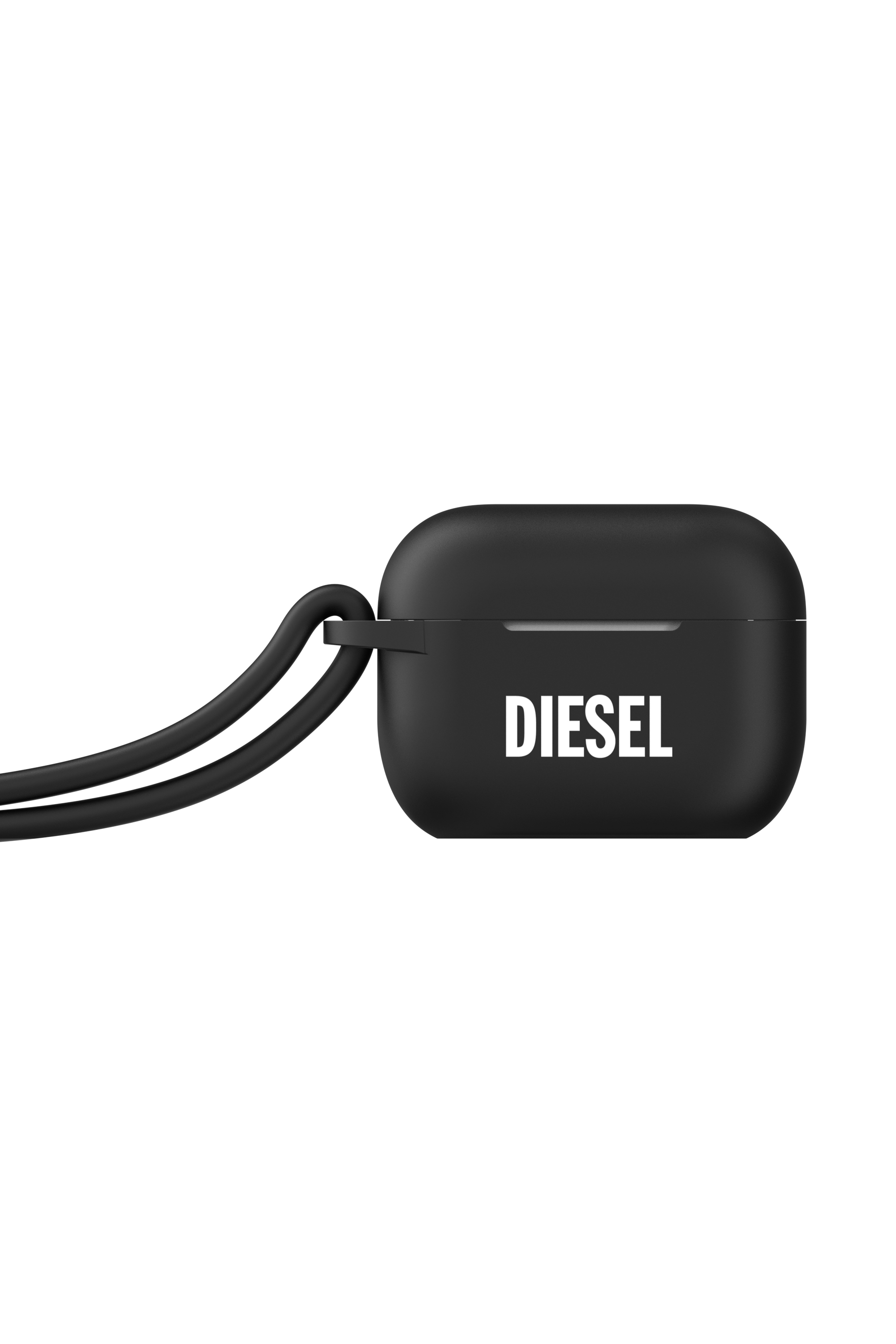 Diesel - 49863 AIRPOD CASE, Unisex's Airpod case with lanyard for AirPods pro in Black - 1