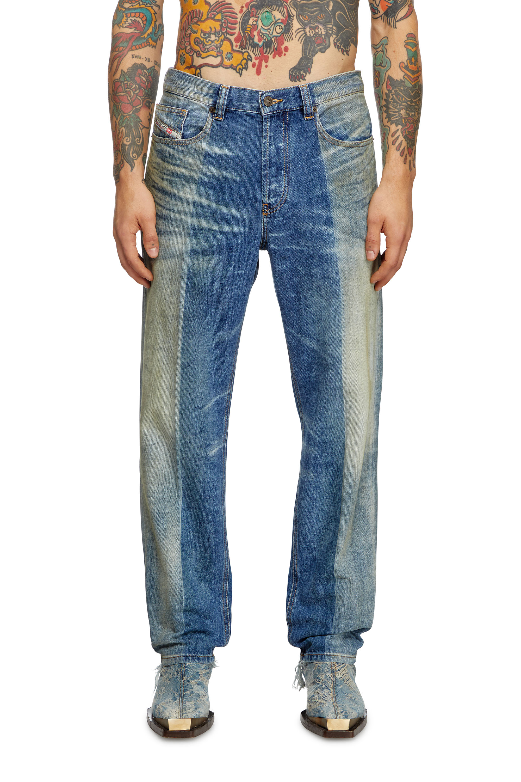 Diesel - Man's Straight Jeans 2010 D-Macs 09L04, Medium blue - 2