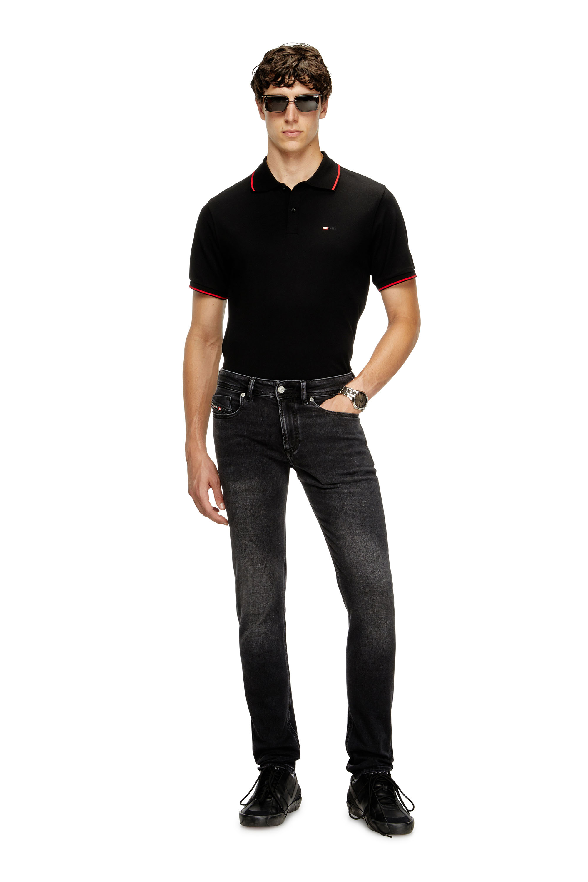 Diesel - Man's Skinny Jeans 1979 Sleenker 0DBDN, Black/Dark grey - 1