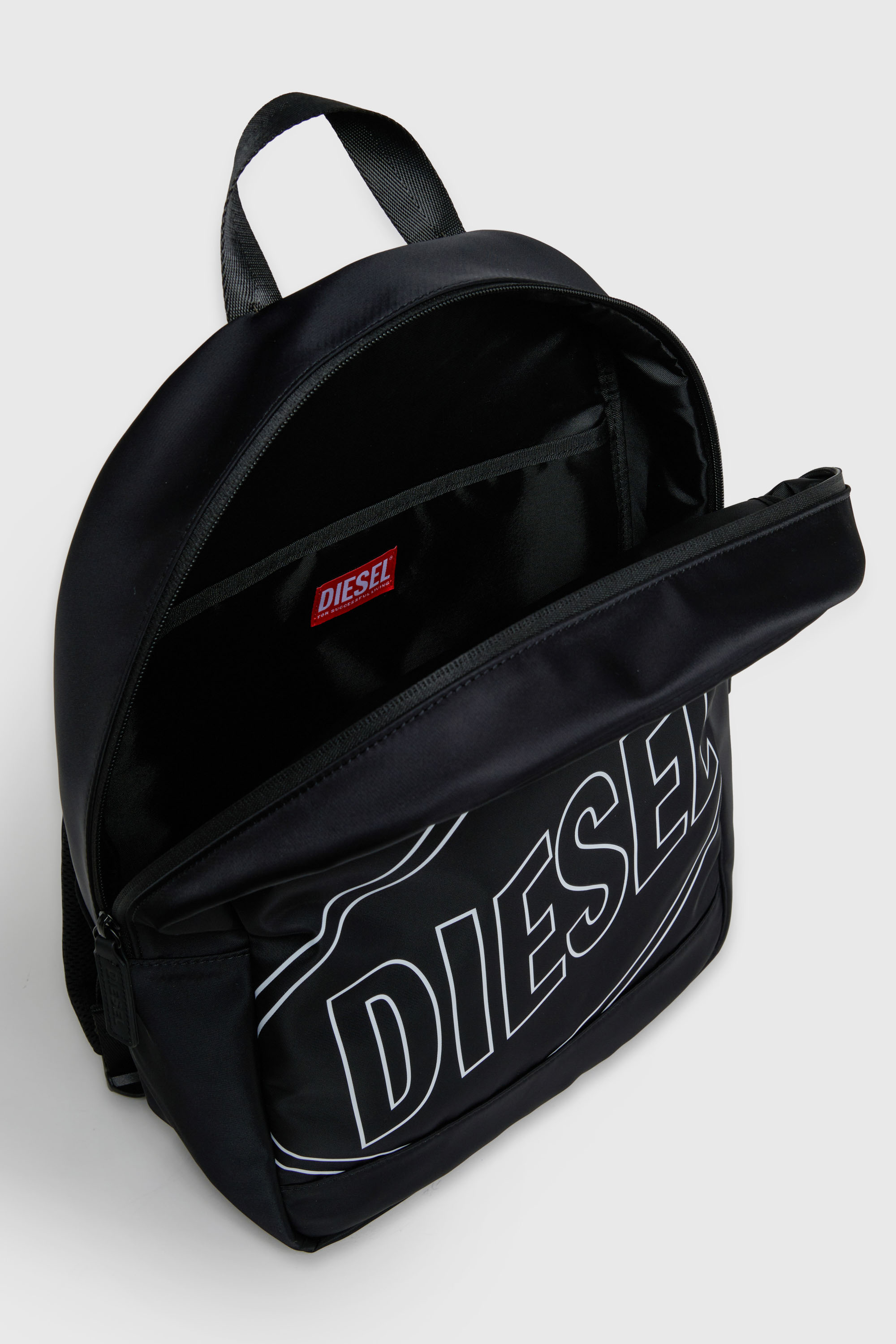 Diesel - WCIRCLE, Man's WCIRCLE - Nylon backpack with logo print in Black - 4