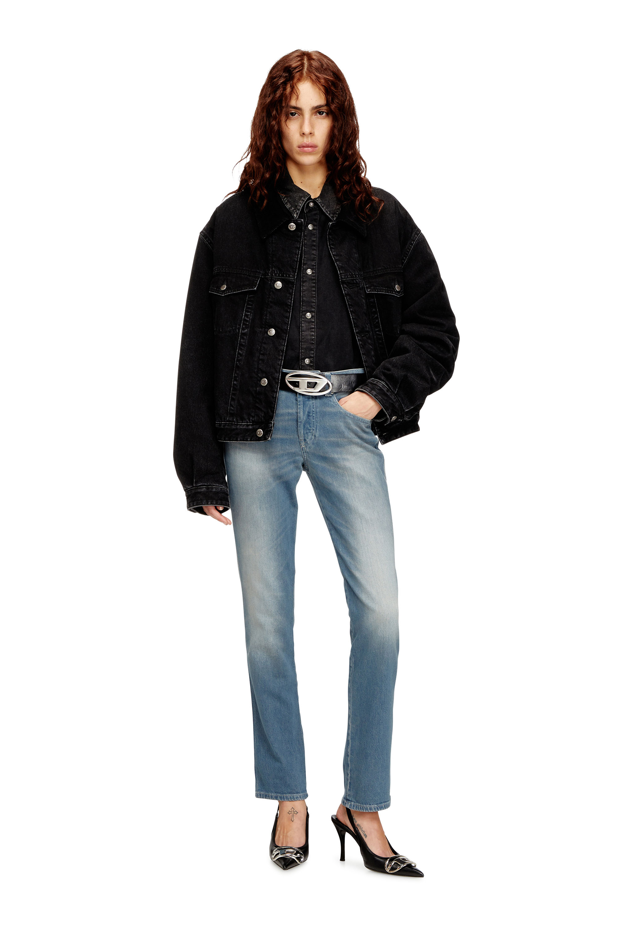 Diesel - Woman's Slim Jeans 1992 D-Jiann 09N75, Medium blue - 1